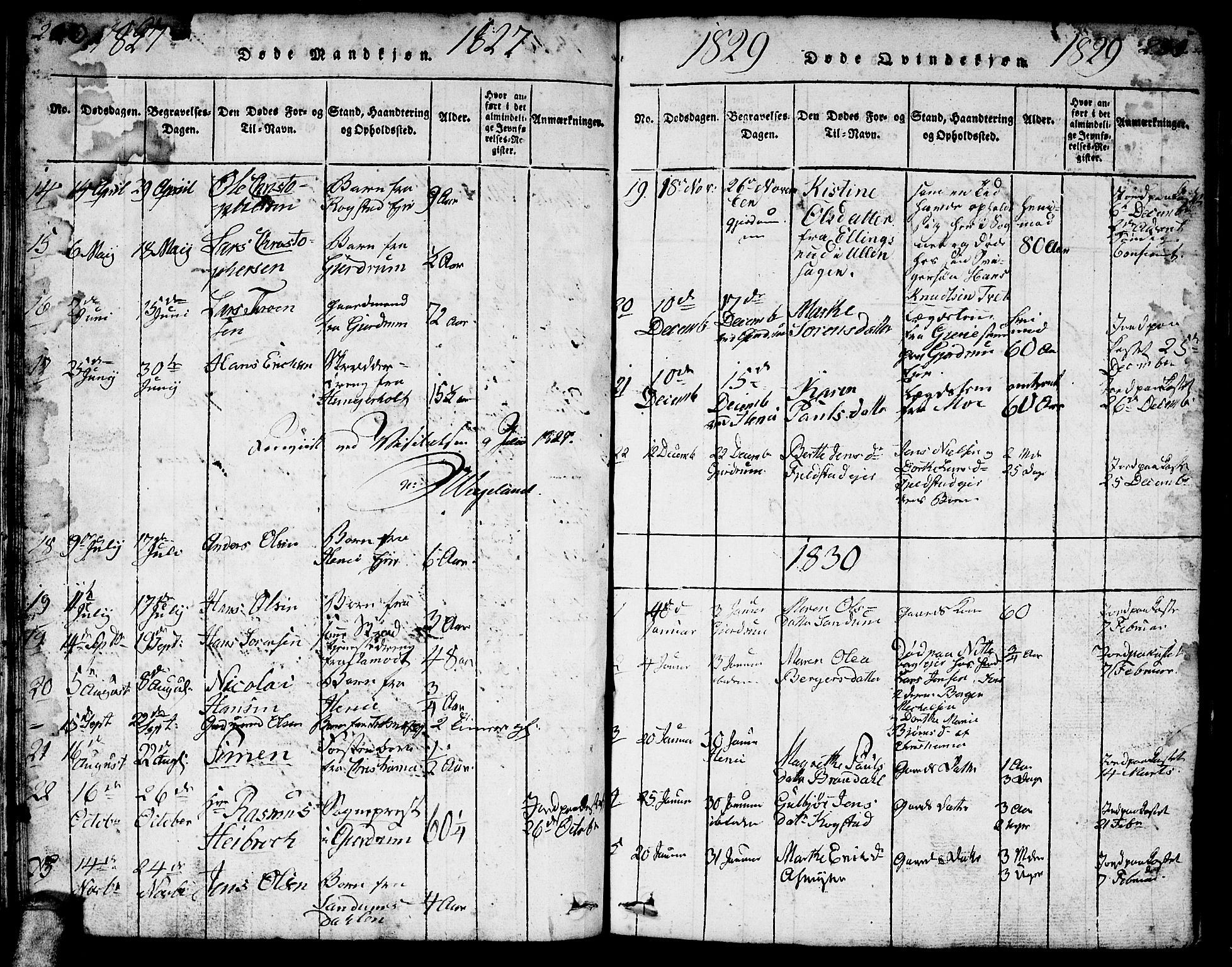 Gjerdrum prestekontor Kirkebøker, AV/SAO-A-10412b/F/Fa/L0004: Parish register (official) no. I 4, 1816-1836, p. 240-241