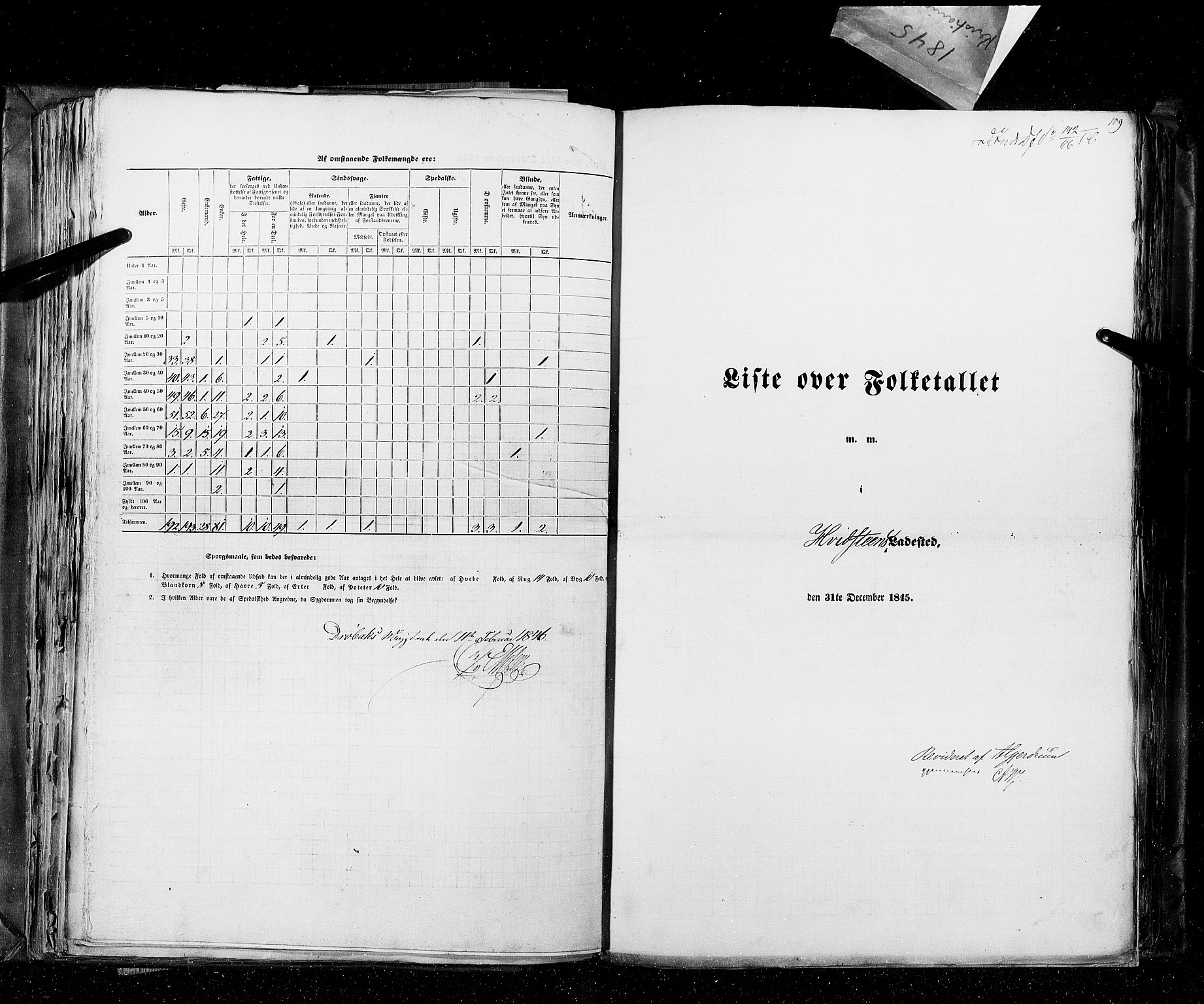 RA, Census 1845, vol. 10: Cities, 1845, p. 109