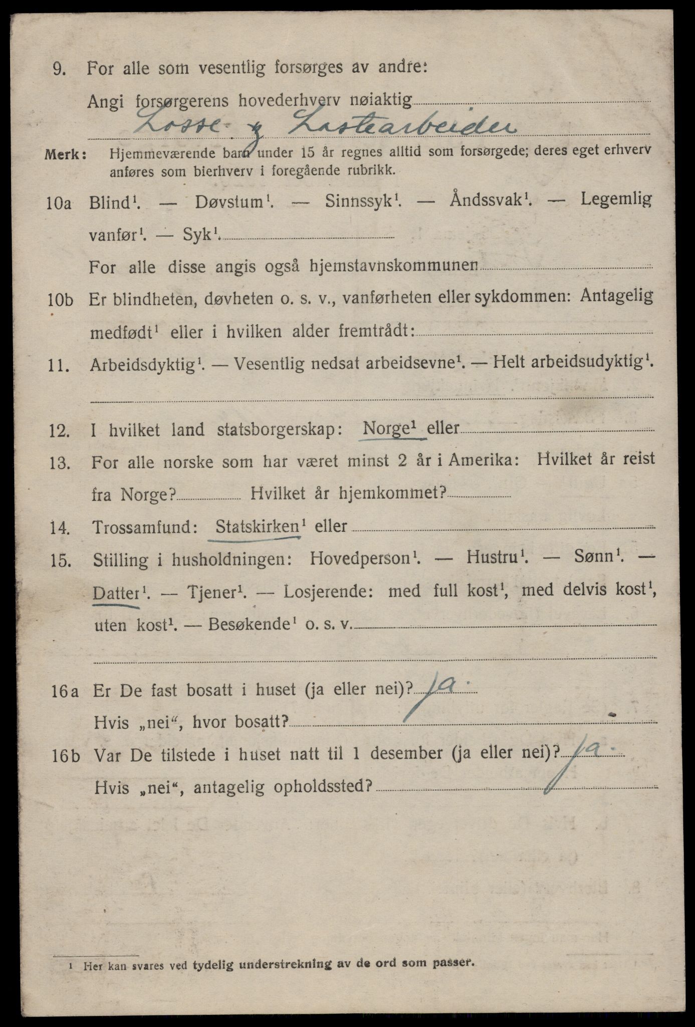 SAST, 1920 census for Stavanger, 1920, p. 69945