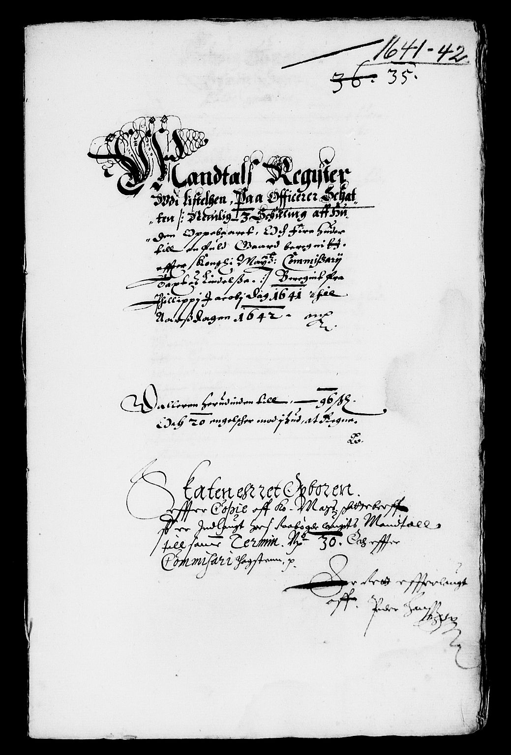 Rentekammeret inntil 1814, Reviderte regnskaper, Lensregnskaper, AV/RA-EA-5023/R/Rb/Rbr/L0014: Lista len, 1641-1644