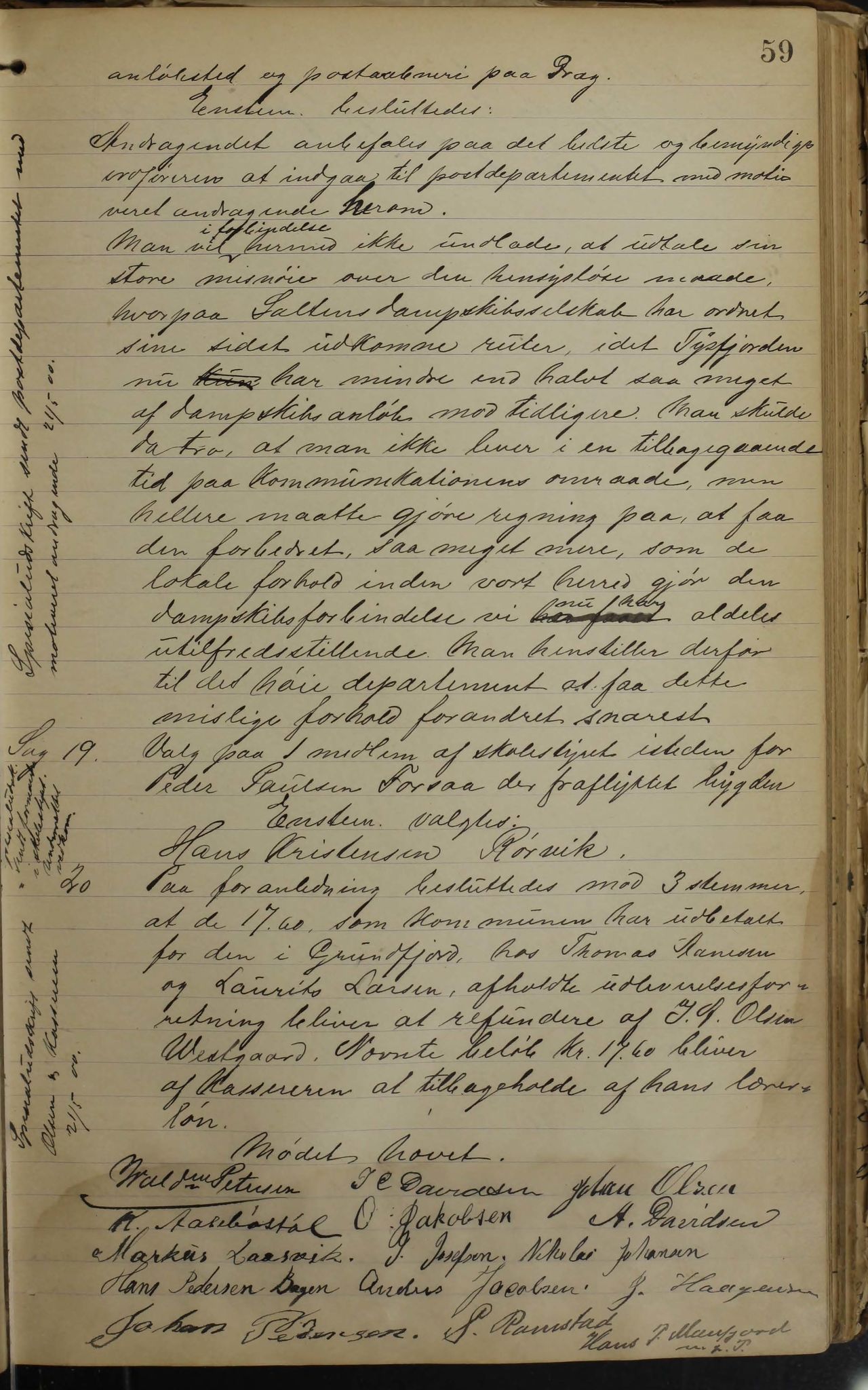 Tysfjord kommune. Formannskapet, AIN/K-18500.150/100/L0002: Forhandlingsprotokoll for Tysfjordens formandskap, 1895-1912