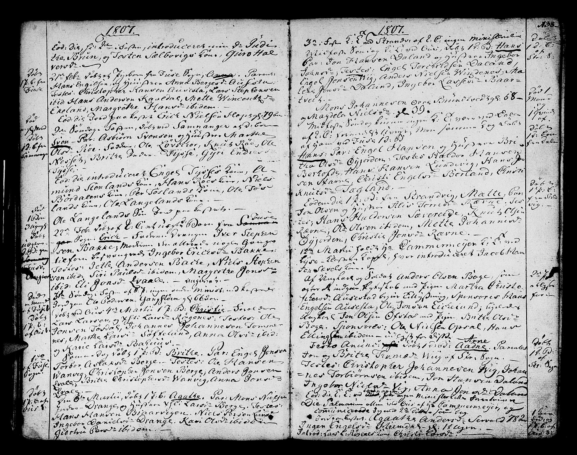 Os sokneprestembete, AV/SAB-A-99929: Parish register (official) no. A 11, 1789-1815, p. 138