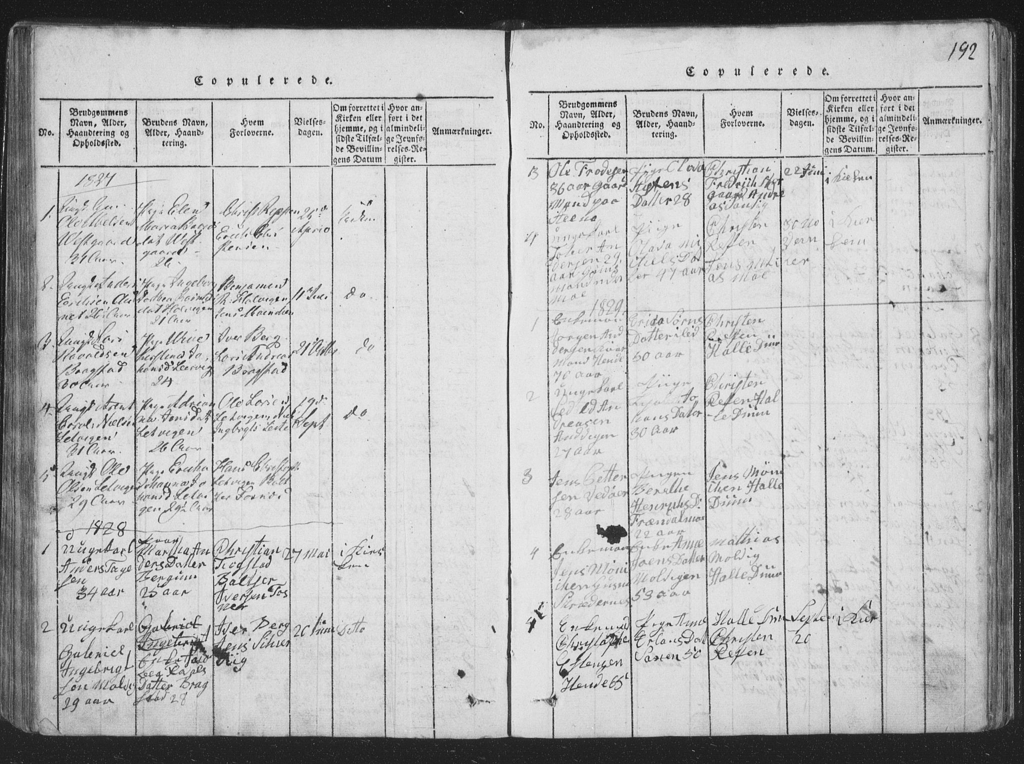 Ministerialprotokoller, klokkerbøker og fødselsregistre - Nord-Trøndelag, SAT/A-1458/773/L0613: Parish register (official) no. 773A04, 1815-1845, p. 192