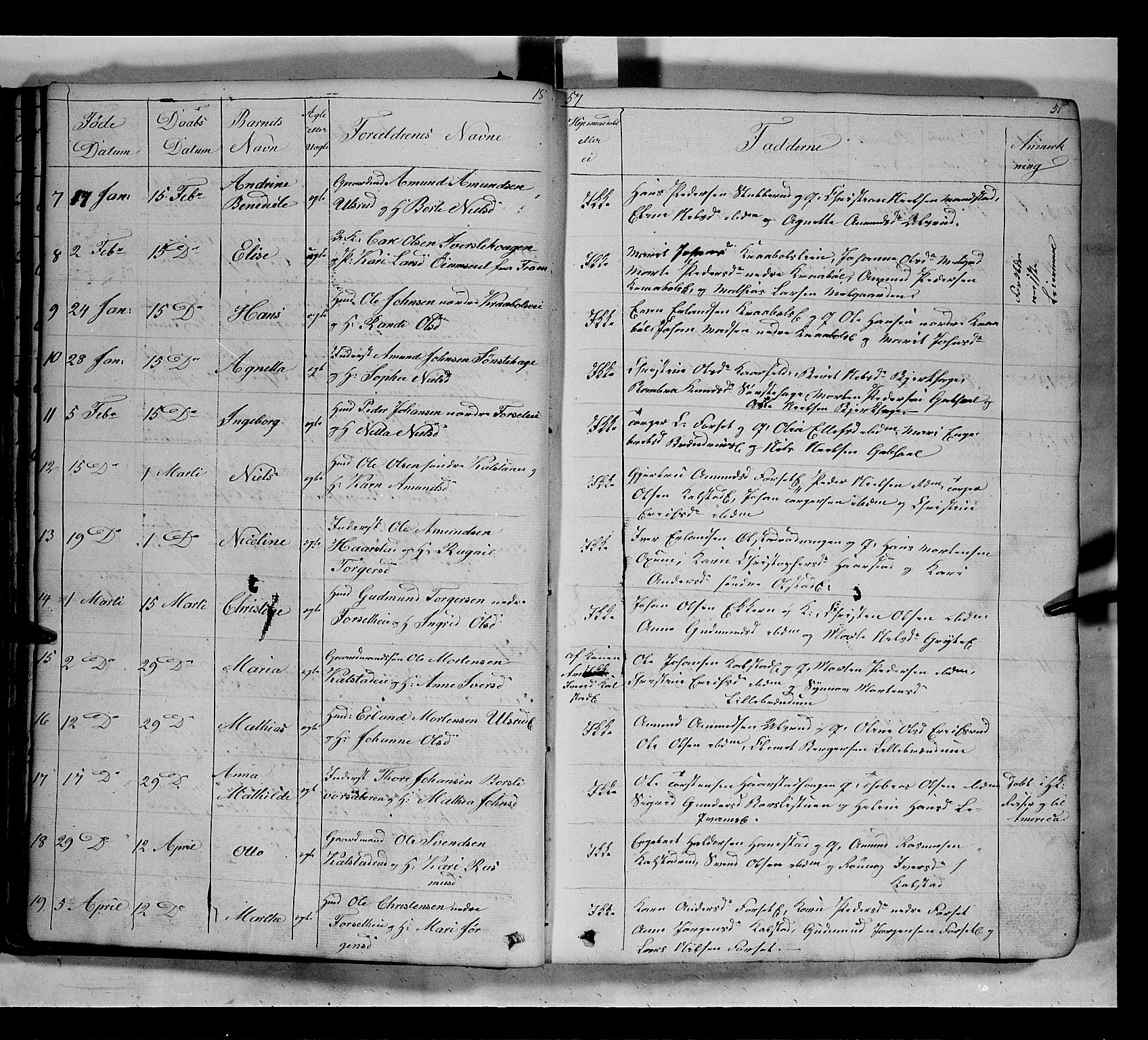 Gausdal prestekontor, SAH/PREST-090/H/Ha/Hab/L0005: Parish register (copy) no. 5, 1846-1867, p. 51
