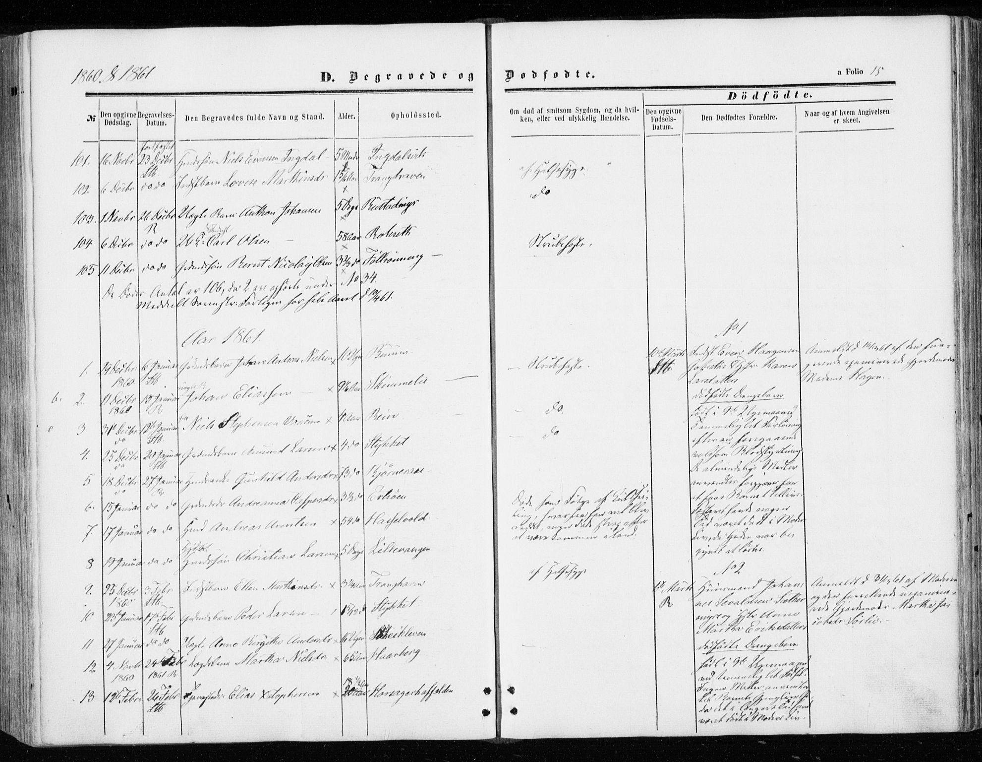 Ministerialprotokoller, klokkerbøker og fødselsregistre - Sør-Trøndelag, AV/SAT-A-1456/646/L0612: Parish register (official) no. 646A10, 1858-1869, p. 15