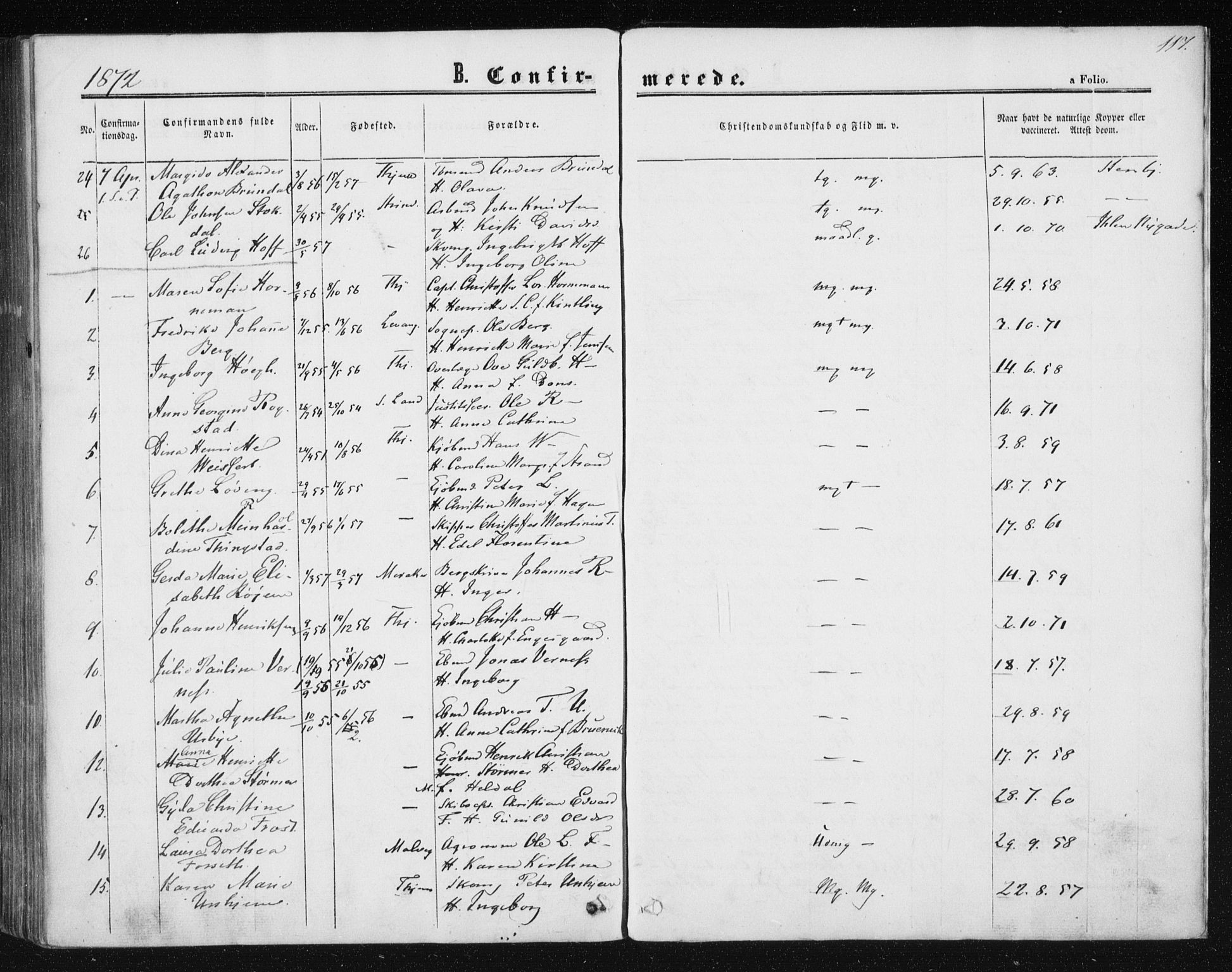 Ministerialprotokoller, klokkerbøker og fødselsregistre - Sør-Trøndelag, SAT/A-1456/602/L0114: Parish register (official) no. 602A12, 1856-1872, p. 117