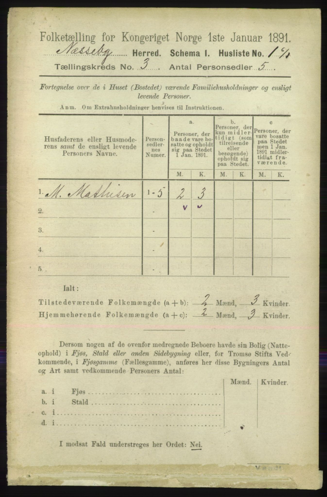 RA, 1891 census for 2027 Nesseby, 1891, p. 983