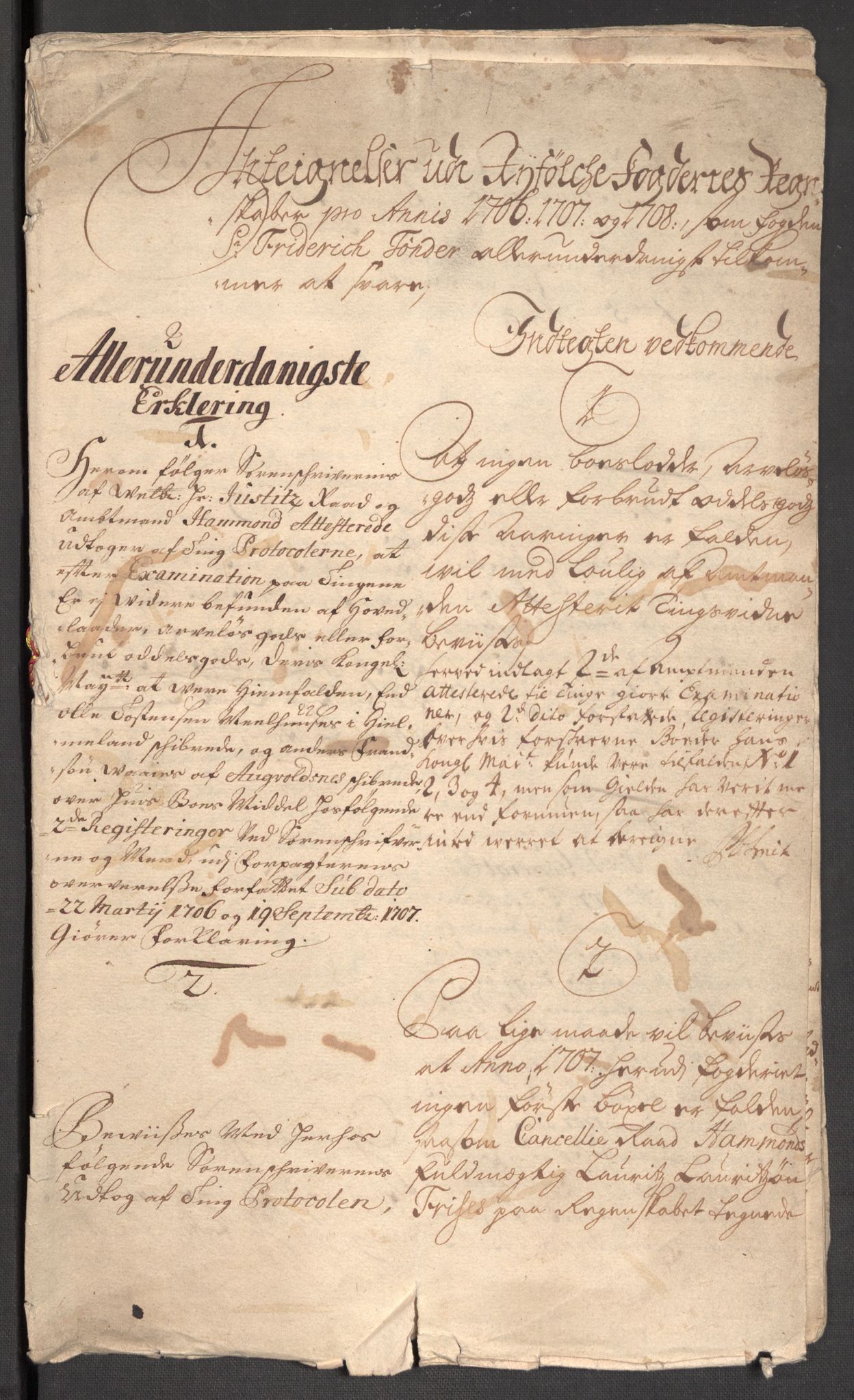 Rentekammeret inntil 1814, Reviderte regnskaper, Fogderegnskap, AV/RA-EA-4092/R47/L2861: Fogderegnskap Ryfylke, 1706-1709, p. 247