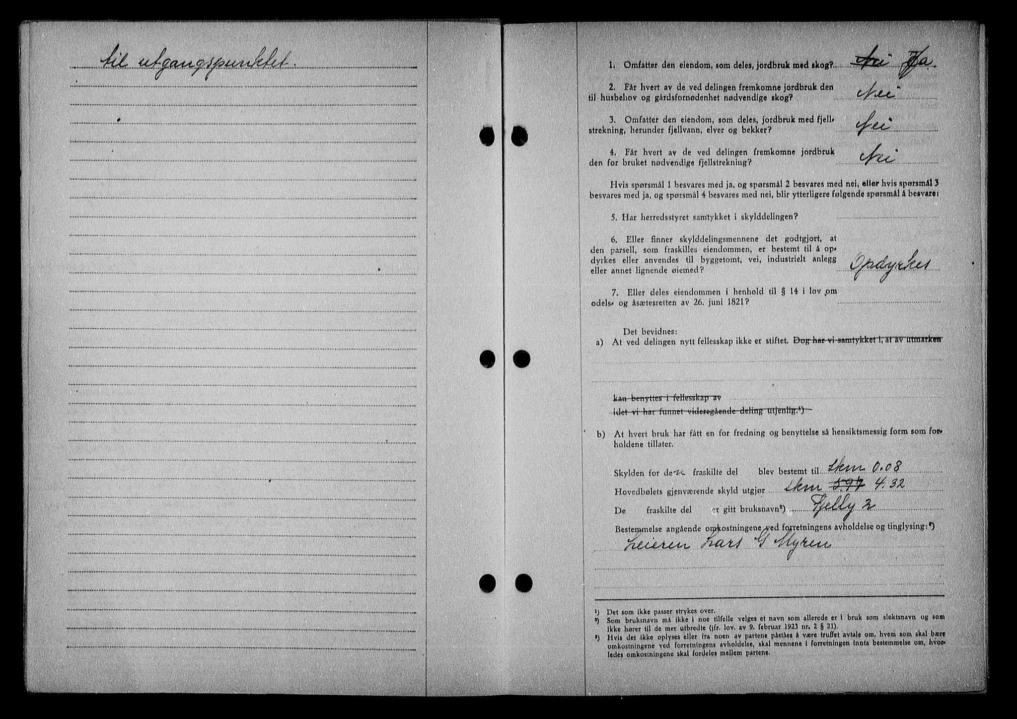 Nedenes sorenskriveri, AV/SAK-1221-0006/G/Gb/Gba/L0051: Mortgage book no. A-V, 1943-1944, Diary no: : 855/1943