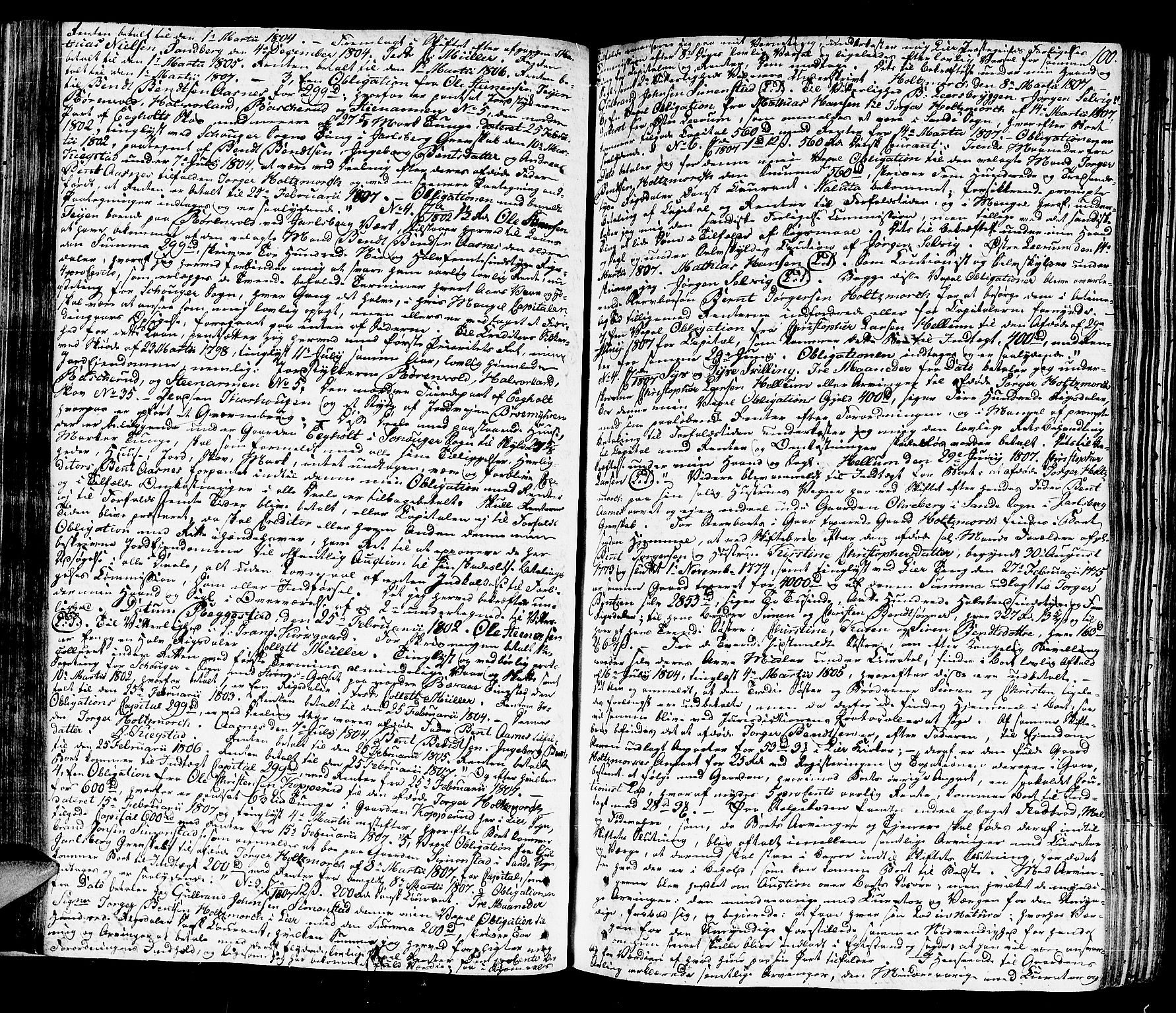 Lier, Røyken og Hurum sorenskriveri, AV/SAKO-A-89/H/Hc/L0009: Skifteprotokoll, 1805-1813, p. 99b-100a