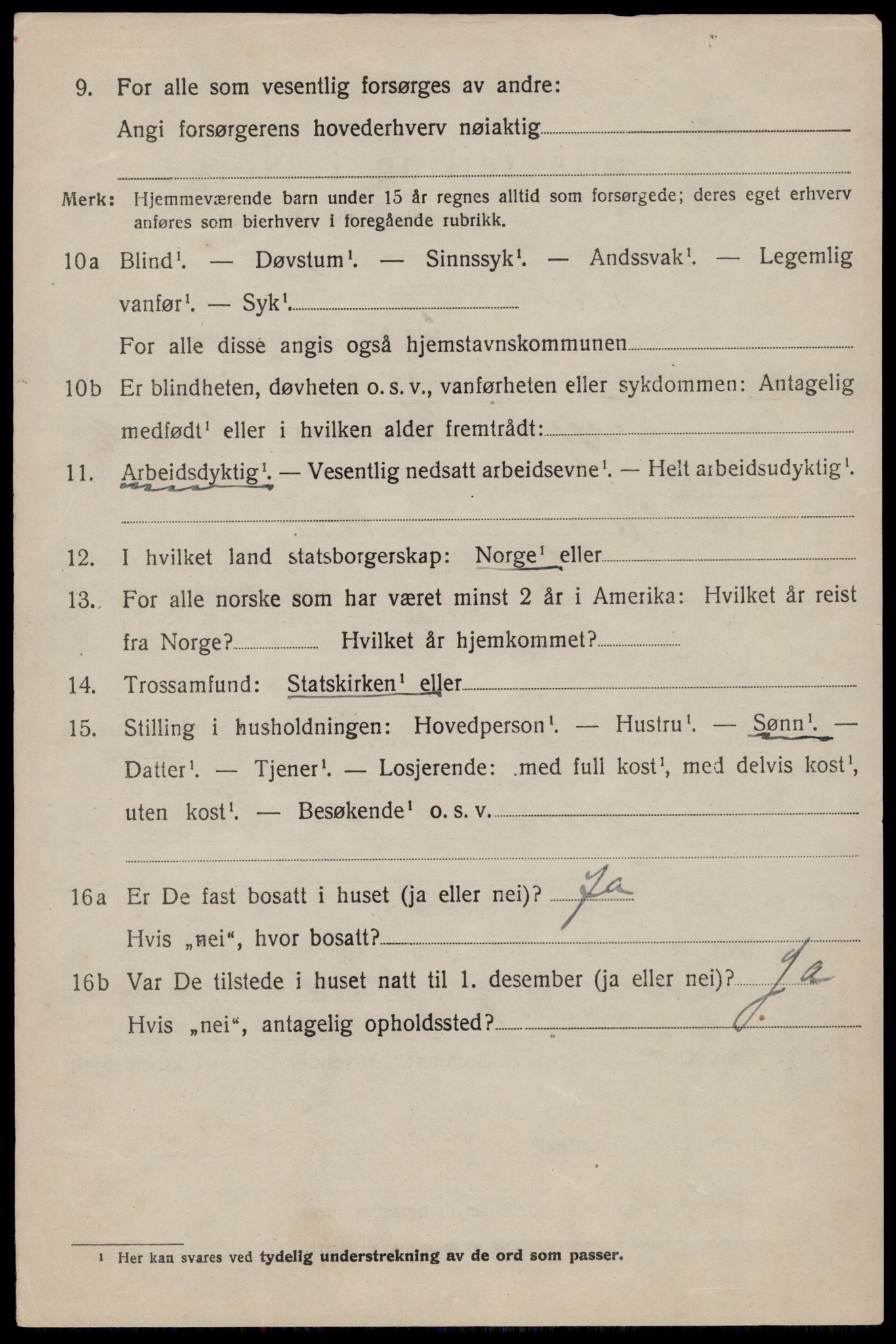 SAST, 1920 census for Skjold, 1920, p. 4167