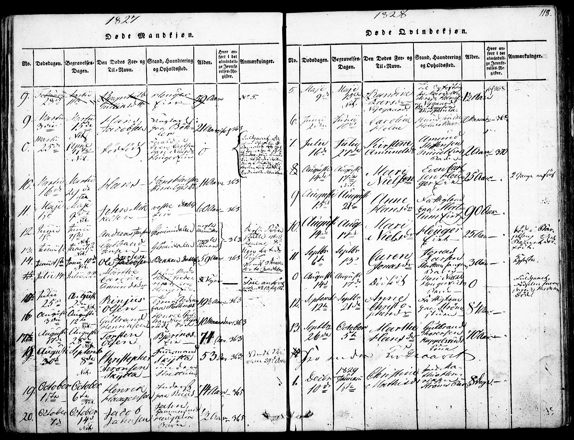 Nittedal prestekontor Kirkebøker, AV/SAO-A-10365a/F/Fa/L0003: Parish register (official) no. I 3, 1814-1836, p. 118