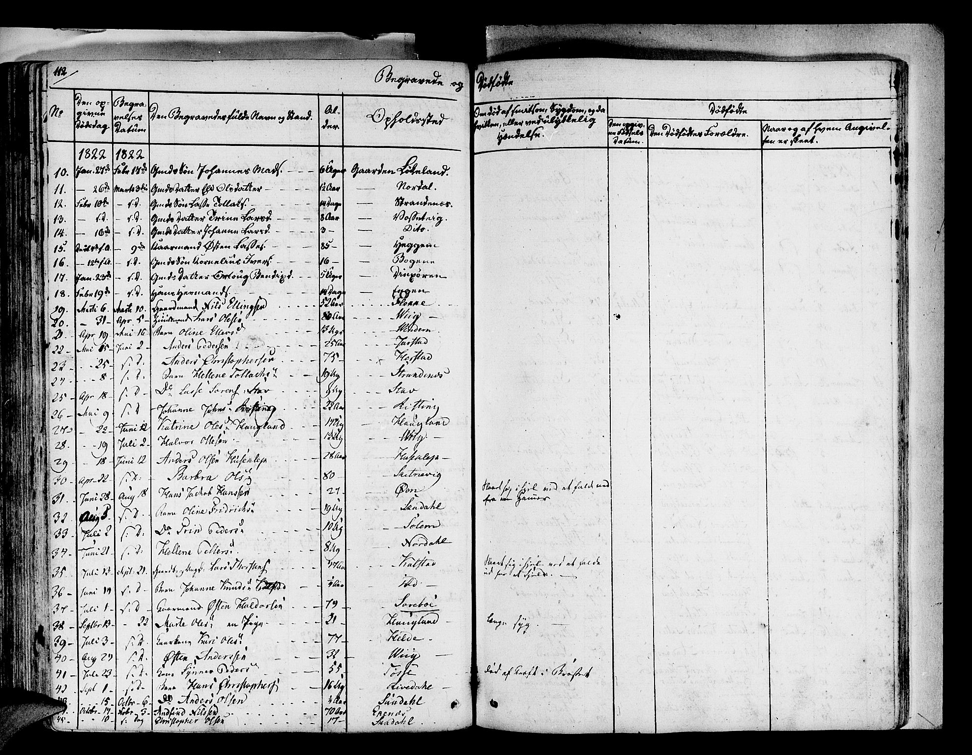 Fjaler sokneprestembete, SAB/A-79801/H/Haa/Haaa/L0005: Parish register (official) no. A 5, 1821-1835, p. 112
