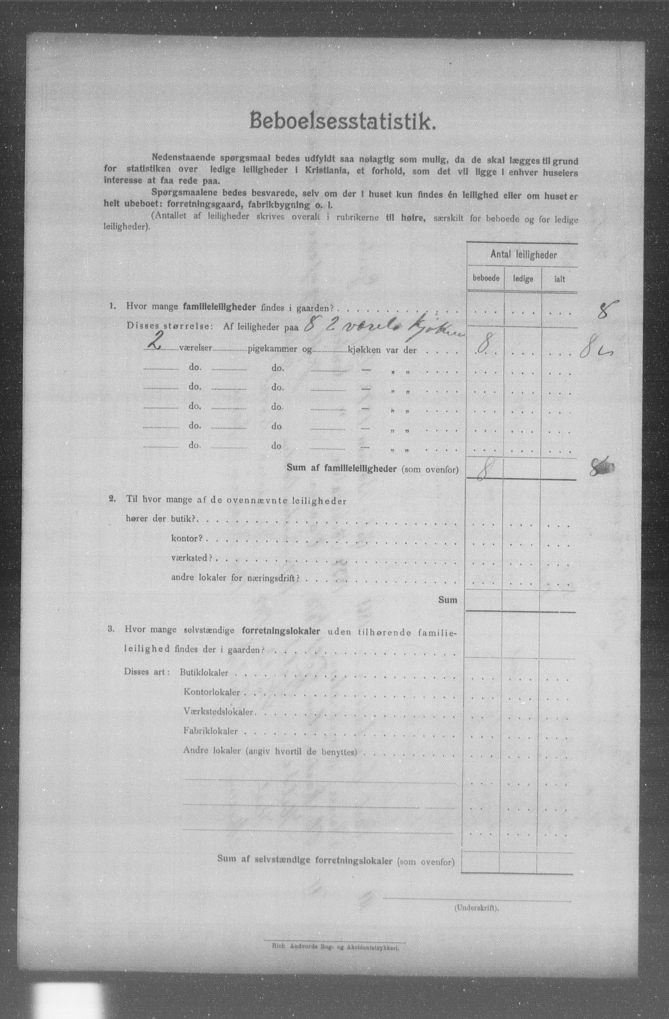 OBA, Municipal Census 1904 for Kristiania, 1904, p. 9542