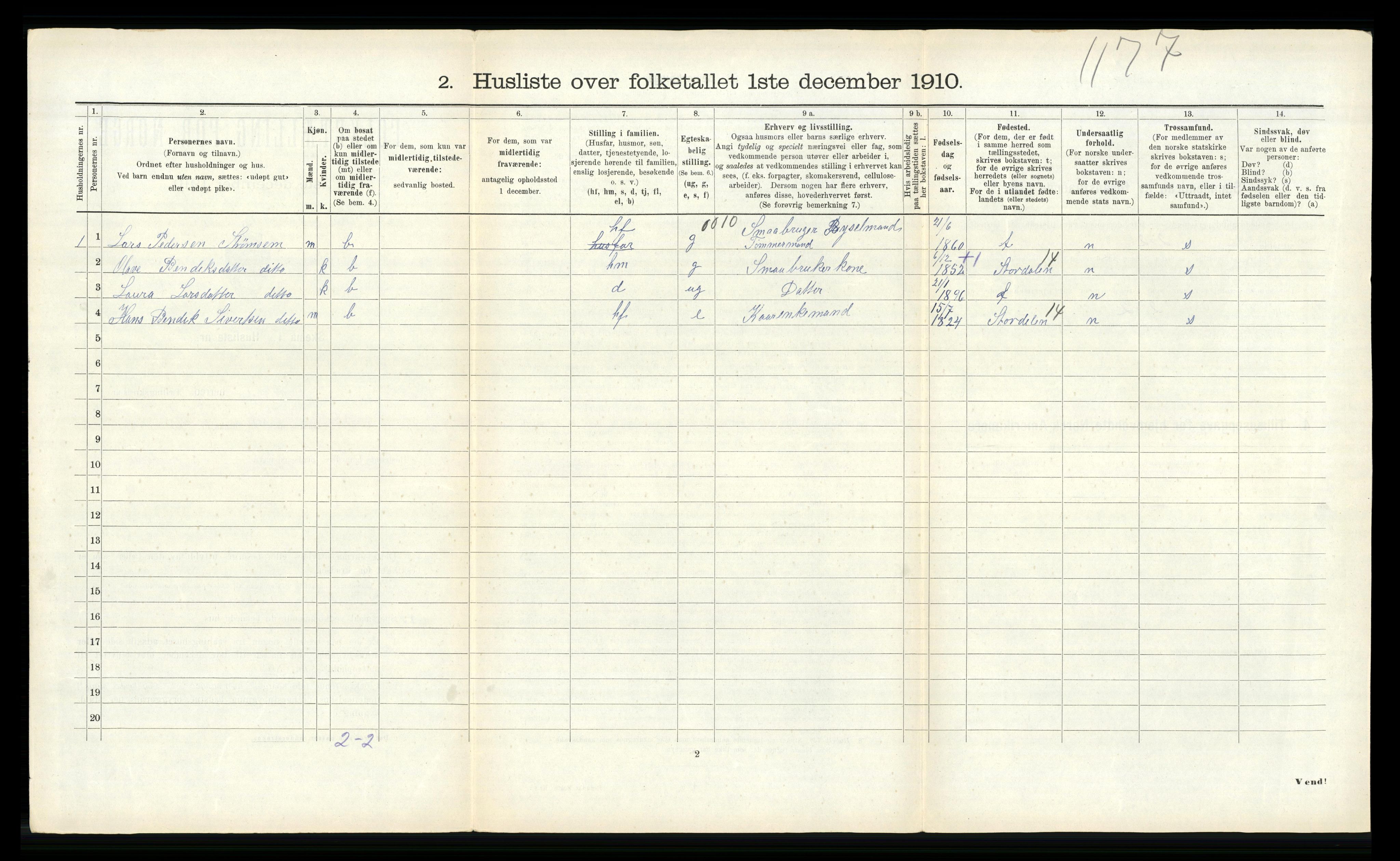 RA, 1910 census for Sykkylven, 1910, p. 464