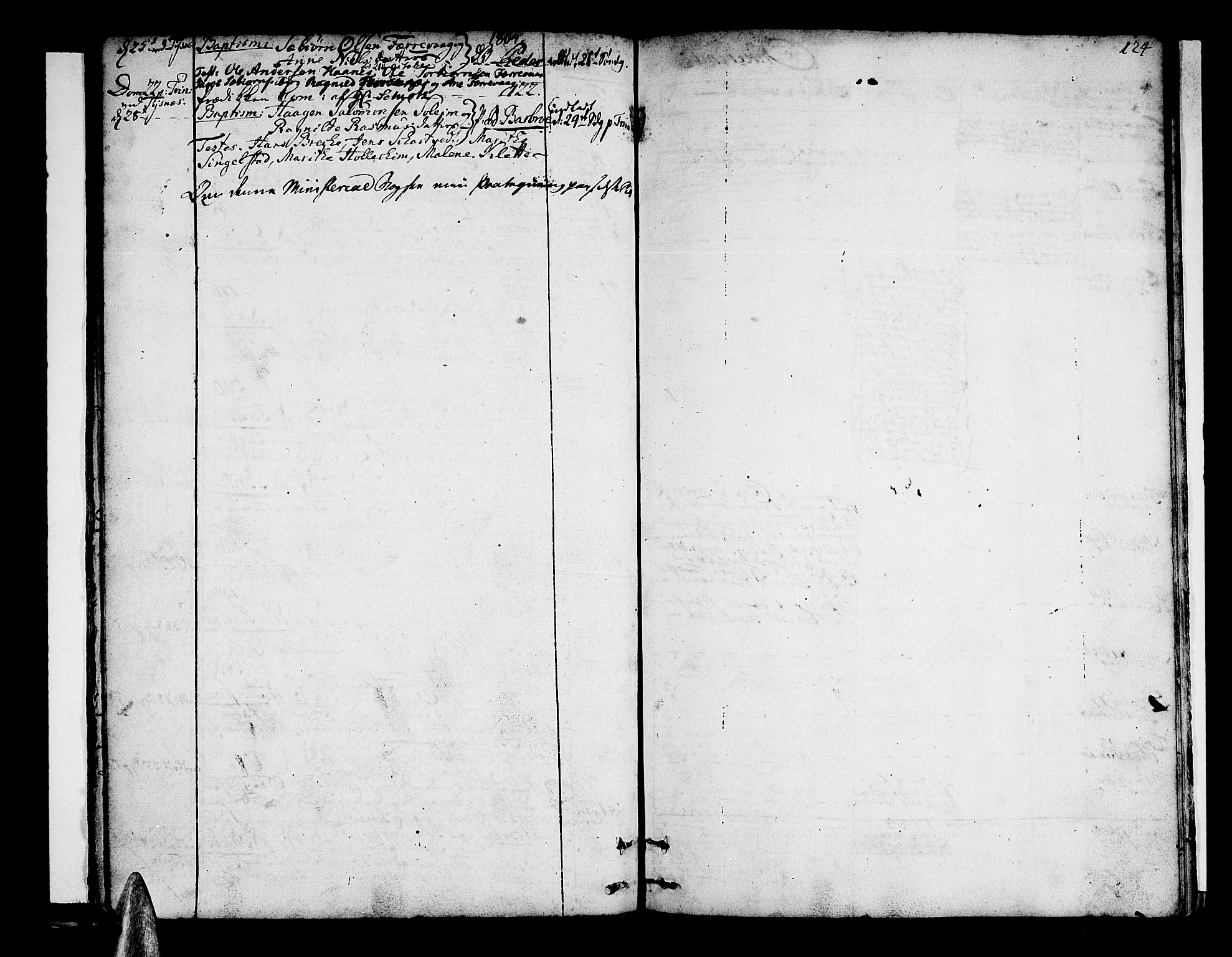 Tysnes sokneprestembete, AV/SAB-A-78601/H/Haa: Parish register (official) no. A 2 /1, 1732-1804, p. 124