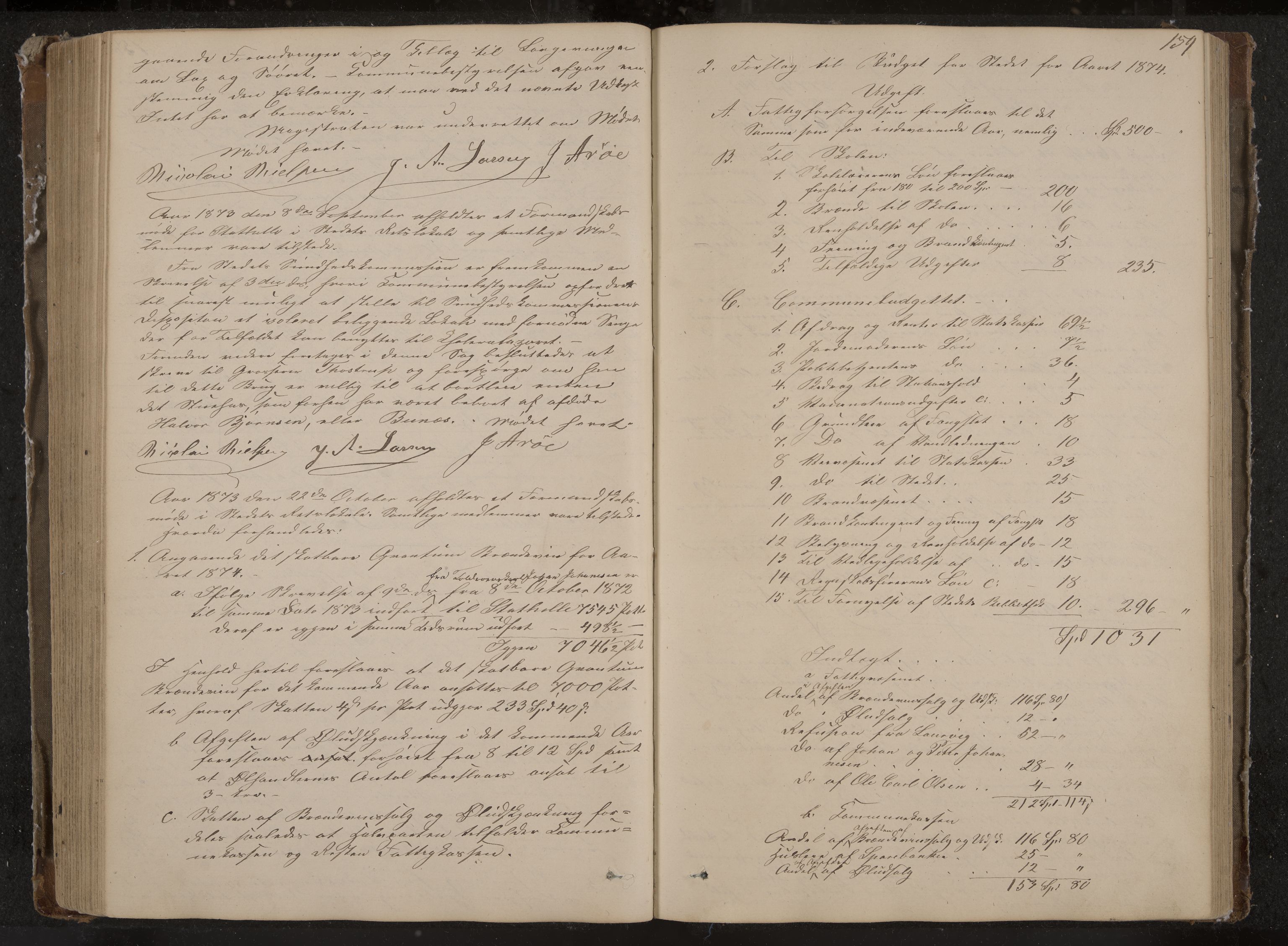 Stathelle formannskap og sentraladministrasjon, IKAK/0803021/A/L0001: Møtebok, 1852-1891, p. 159