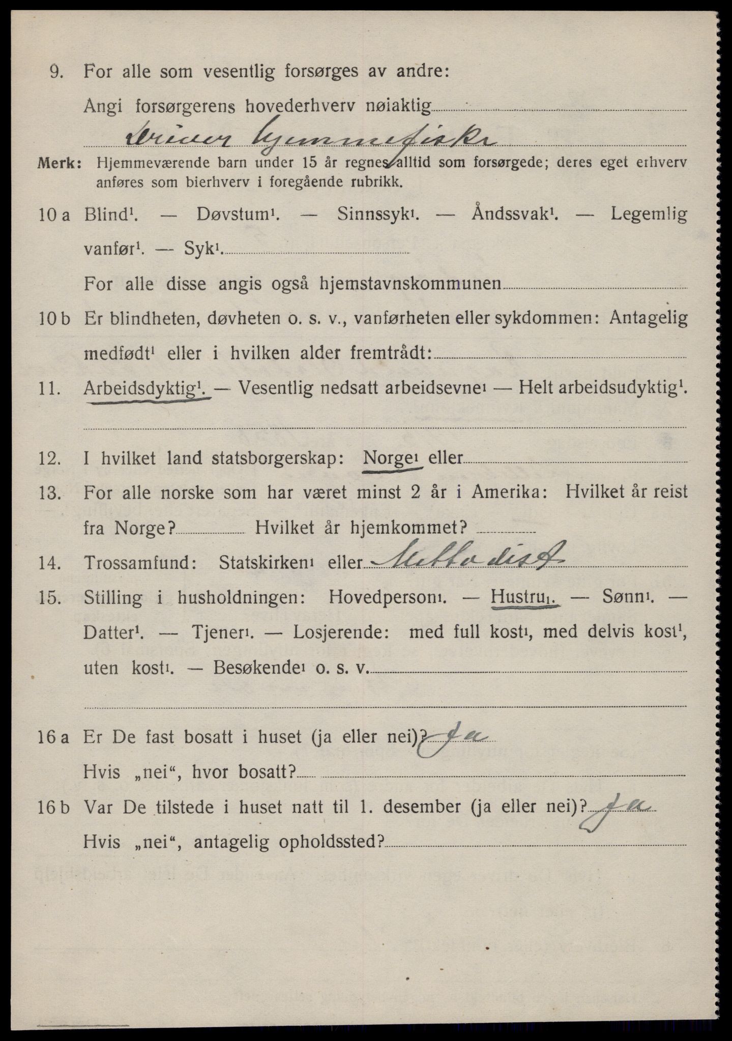 SAT, 1920 census for Edøy, 1920, p. 2207