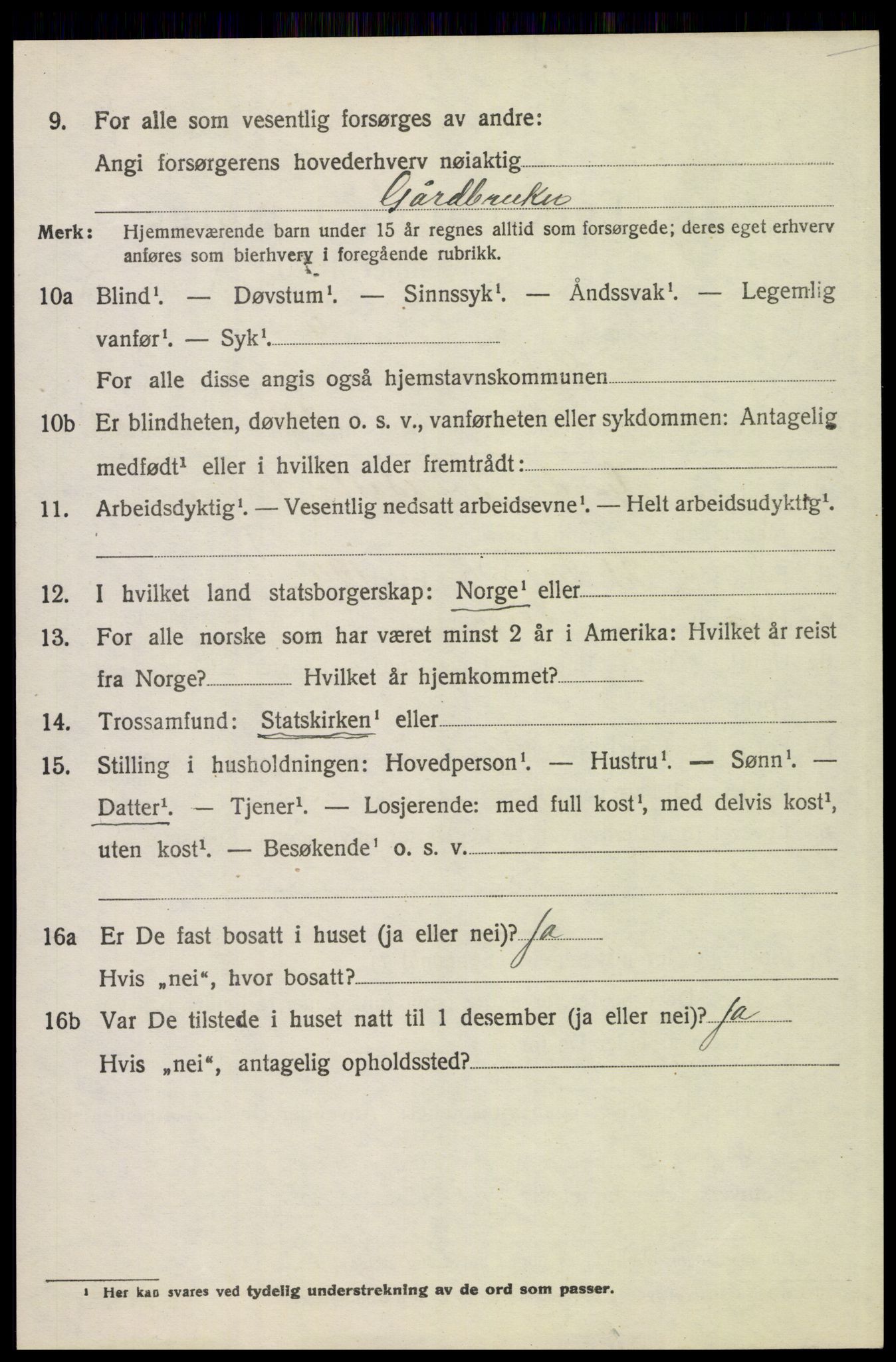 SAH, 1920 census for Tolga, 1920, p. 7818