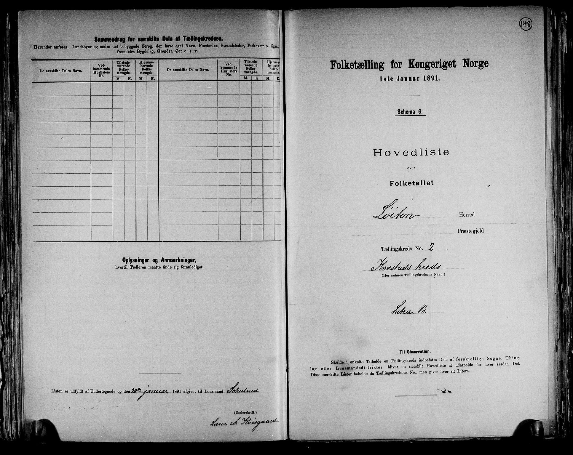 RA, 1891 census for 0415 Løten, 1891, p. 12