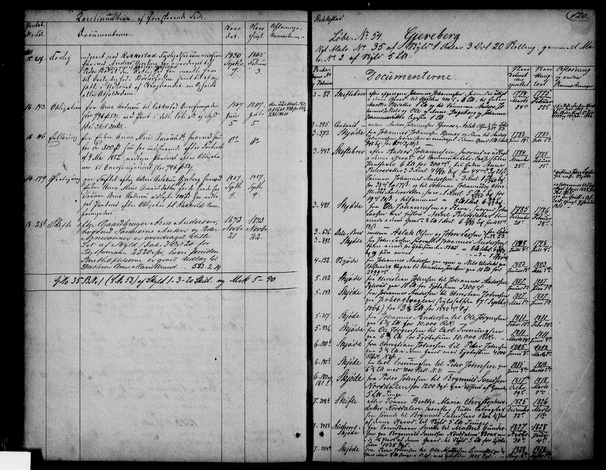 Rakkestad sorenskriveri, SAO/A-10686/G/Ga/Gac/L0001: Mortgage register no. III 1, 1768-1892, p. 120