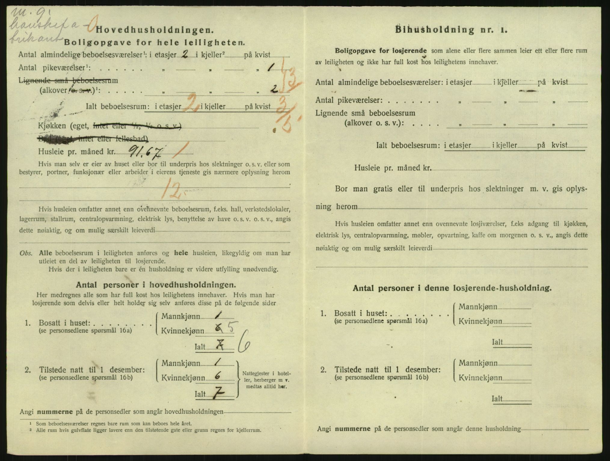 SAO, 1920 census for Kristiania, 1920, p. 19815