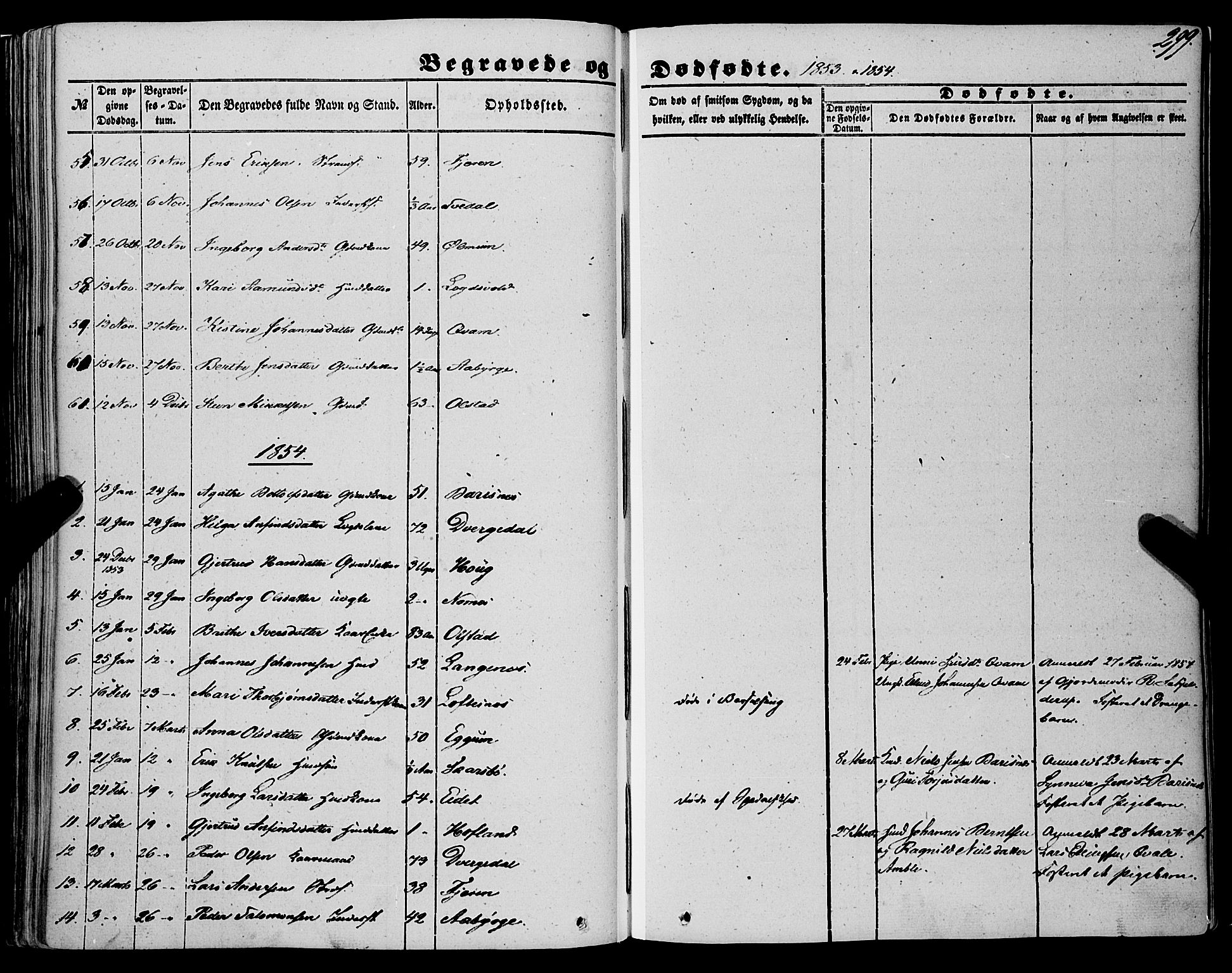 Sogndal sokneprestembete, SAB/A-81301/H/Haa/Haaa/L0012II: Parish register (official) no. A 12II, 1847-1877, p. 299