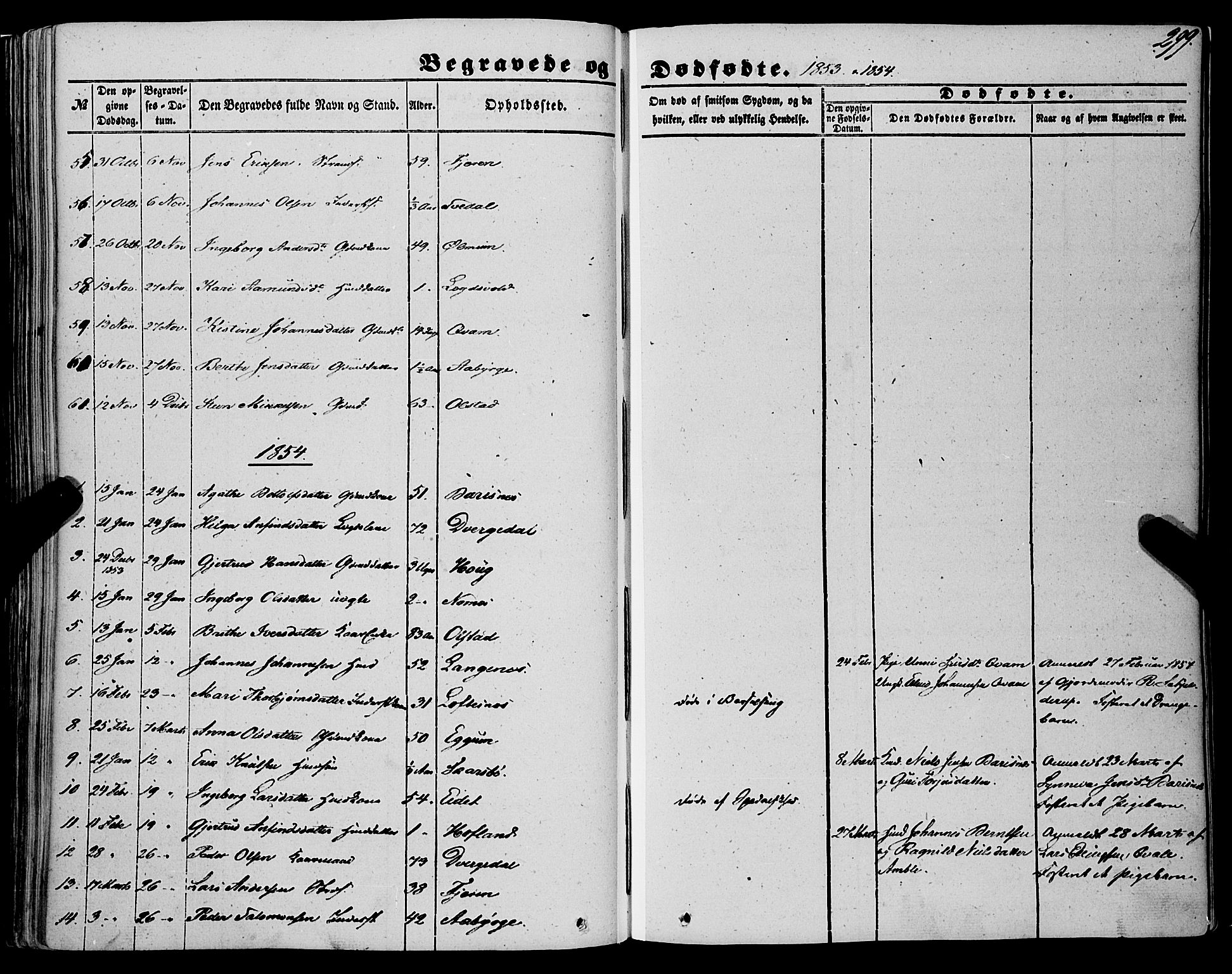 Sogndal sokneprestembete, AV/SAB-A-81301/H/Haa/Haaa/L0012II: Parish register (official) no. A 12II, 1847-1877, p. 299