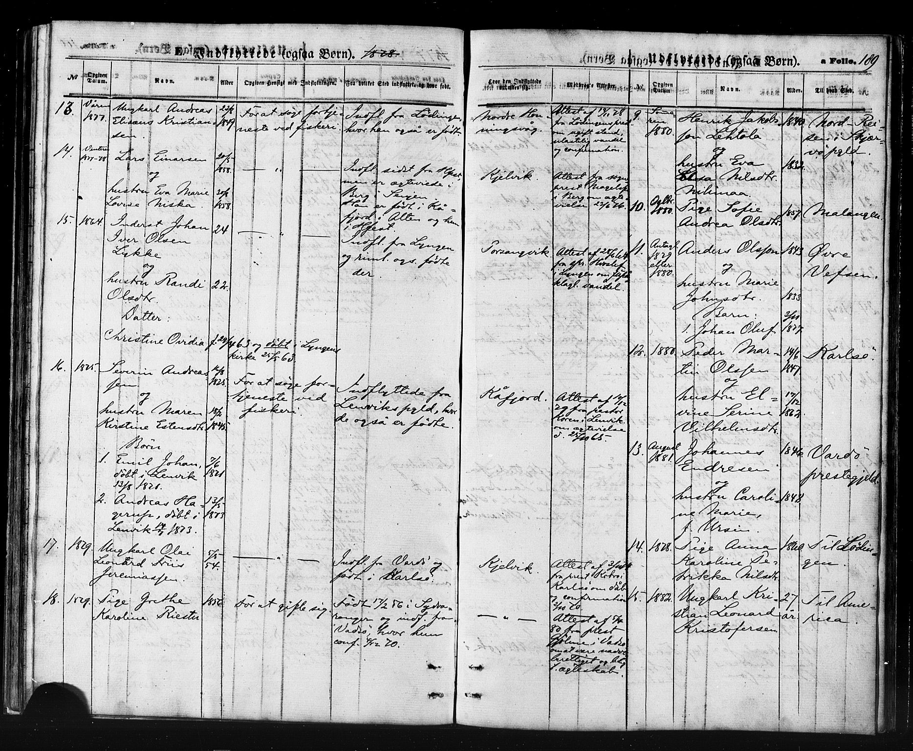 Måsøy sokneprestkontor, SATØ/S-1348/H/Ha/L0006kirke: Parish register (official) no. 6, 1861-1886, p. 189