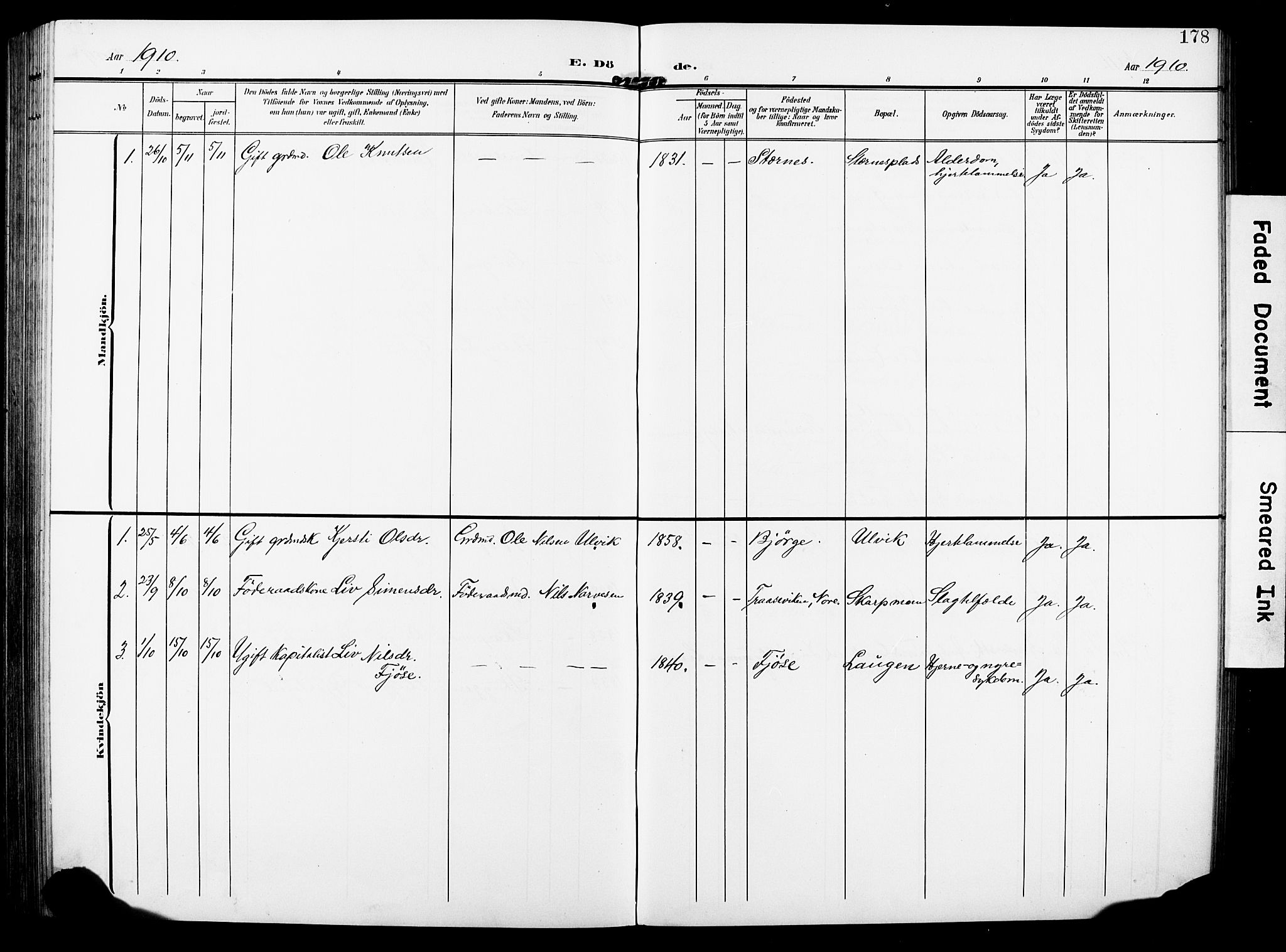 Rollag kirkebøker, SAKO/A-240/G/Ga/L0005: Parish register (copy) no. I 5, 1904-1932, p. 178