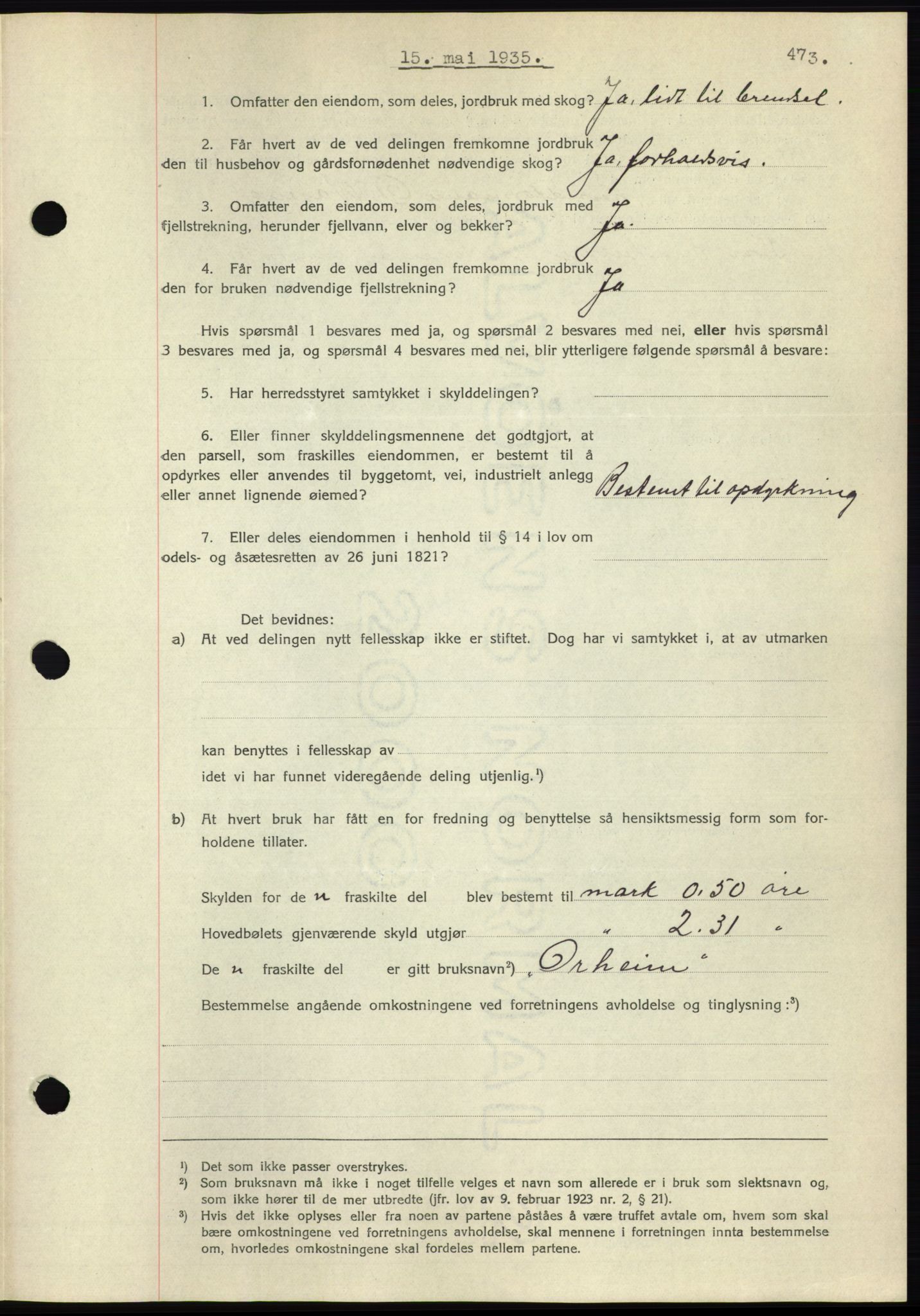 Romsdal sorenskriveri, AV/SAT-A-4149/1/2/2C/L0066: Mortgage book no. 60, 1934-1935, Deed date: 15.05.1935