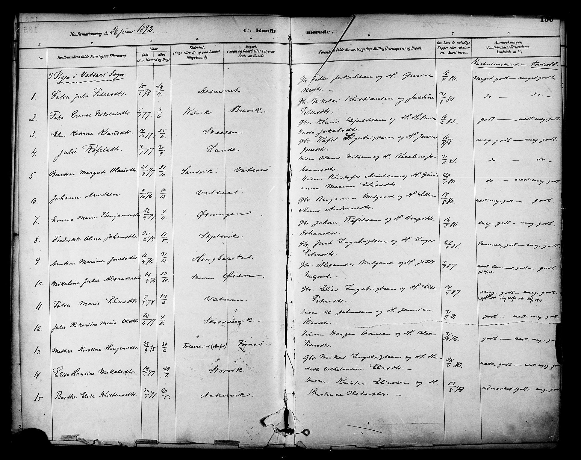 Ministerialprotokoller, klokkerbøker og fødselsregistre - Nordland, AV/SAT-A-1459/810/L0150: Parish register (official) no. 810A10 /1, 1884-1895, p. 136