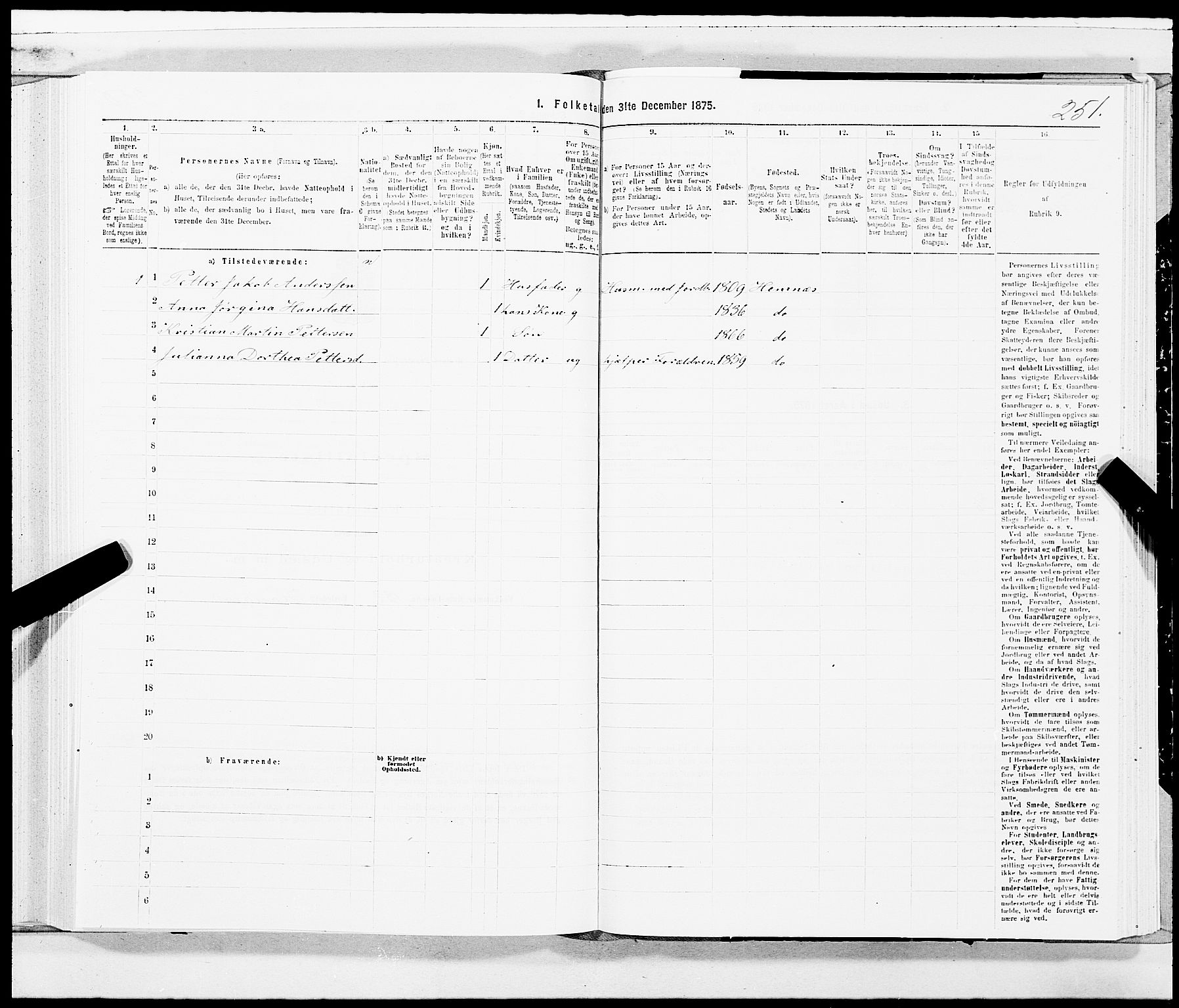 SAT, 1875 census for 1832P Hemnes, 1875, p. 1251