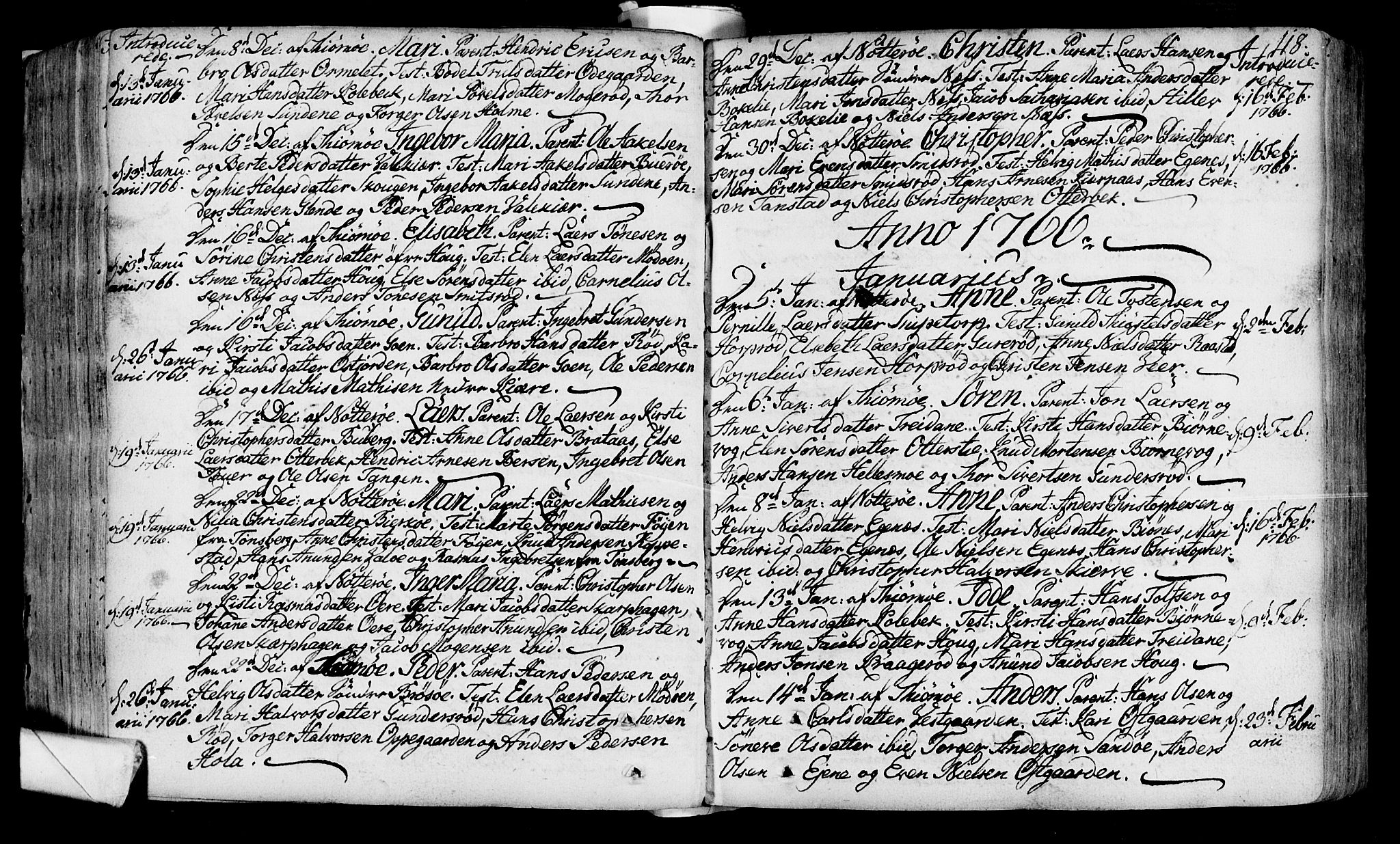 Nøtterøy kirkebøker, AV/SAKO-A-354/F/Fa/L0002: Parish register (official) no. I 2, 1738-1790, p. 118