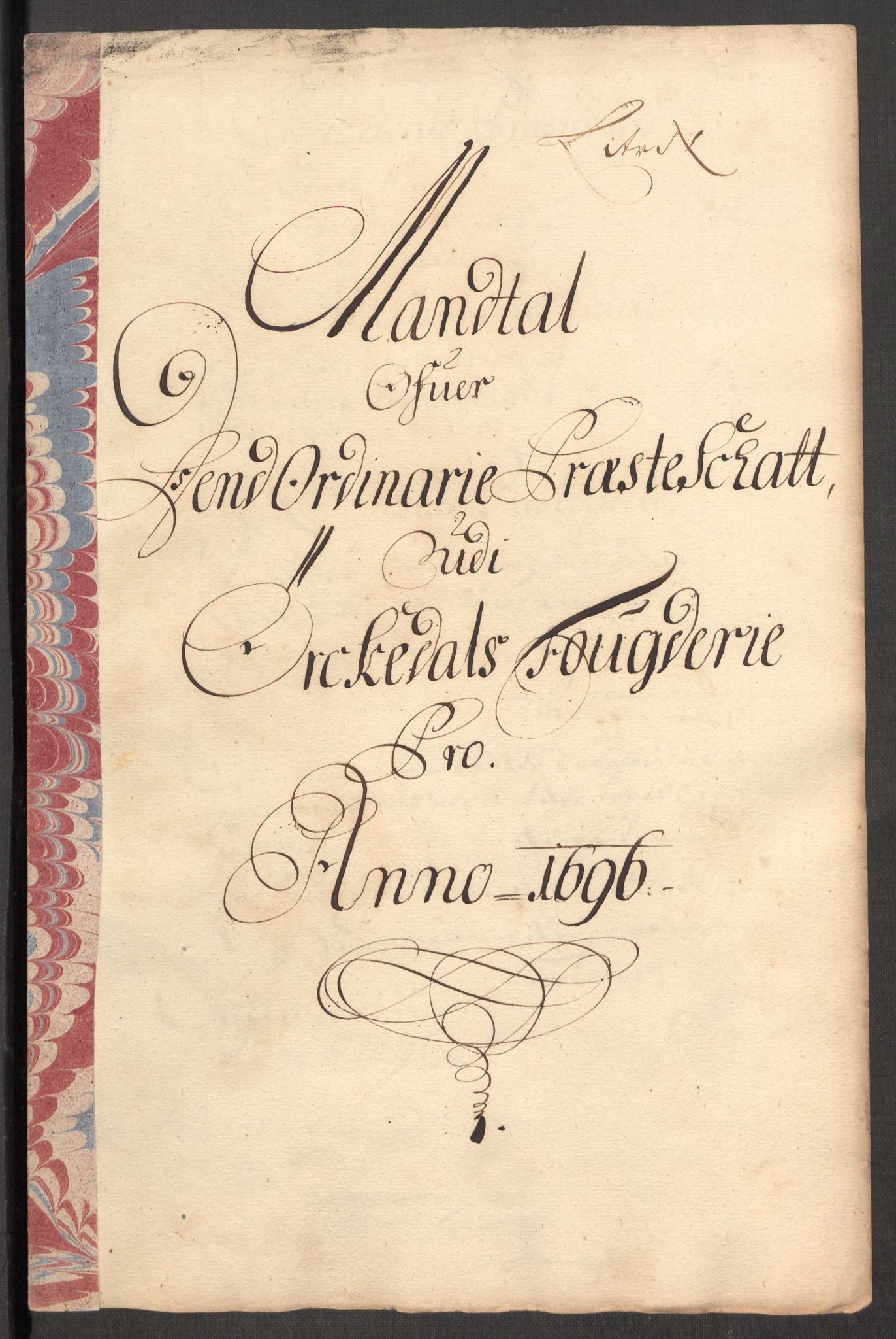 Rentekammeret inntil 1814, Reviderte regnskaper, Fogderegnskap, AV/RA-EA-4092/R60/L3946: Fogderegnskap Orkdal og Gauldal, 1696, p. 196