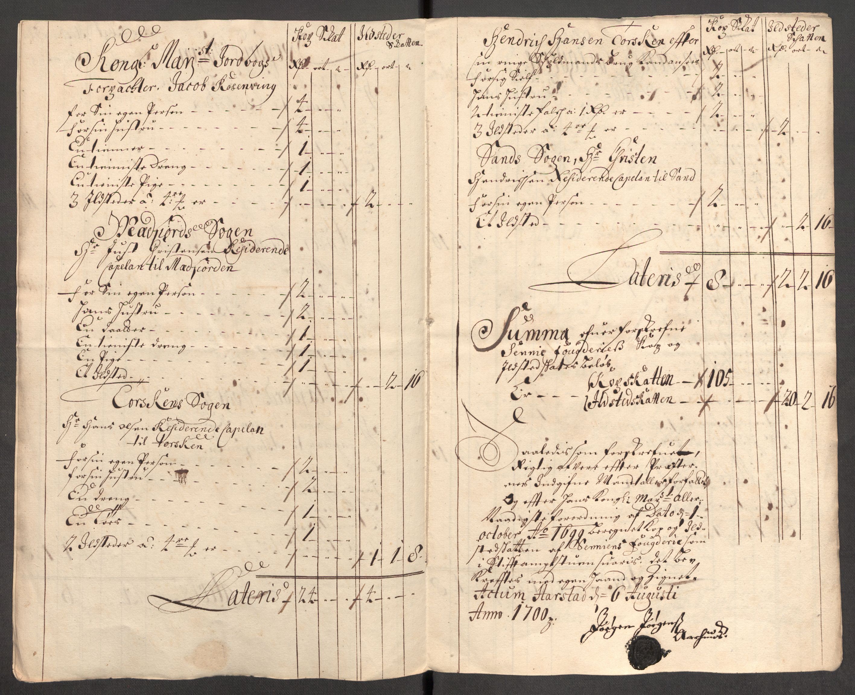 Rentekammeret inntil 1814, Reviderte regnskaper, Fogderegnskap, AV/RA-EA-4092/R68/L4754: Fogderegnskap Senja og Troms, 1697-1699, p. 379