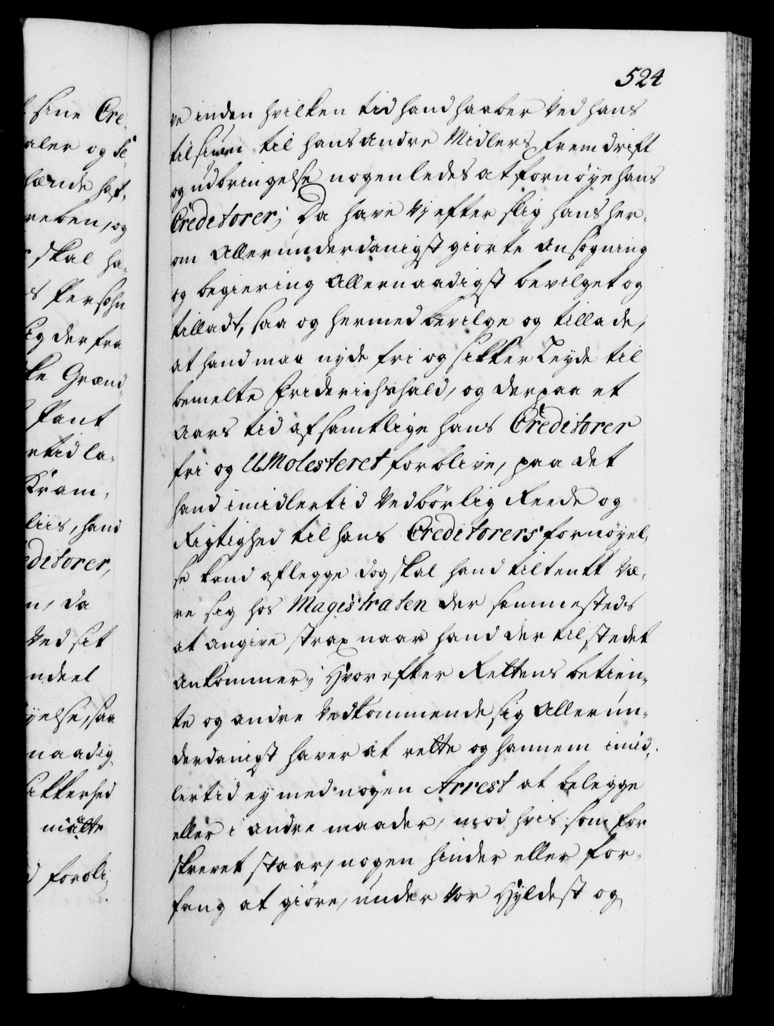 Danske Kanselli 1572-1799, AV/RA-EA-3023/F/Fc/Fca/Fcaa/L0024: Norske registre, 1723-1725, p. 524a