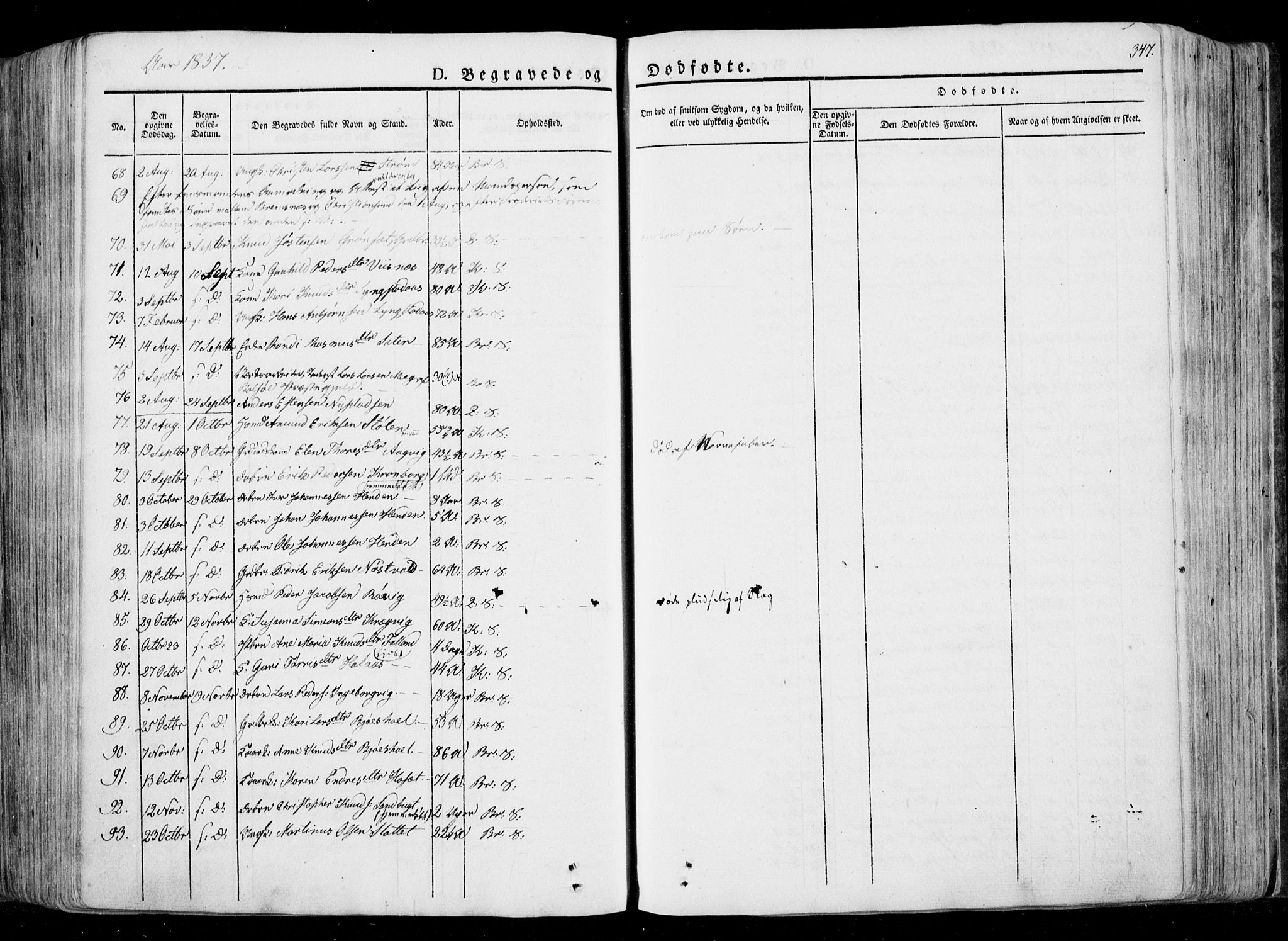 Ministerialprotokoller, klokkerbøker og fødselsregistre - Møre og Romsdal, SAT/A-1454/568/L0803: Parish register (official) no. 568A10, 1830-1853, p. 347