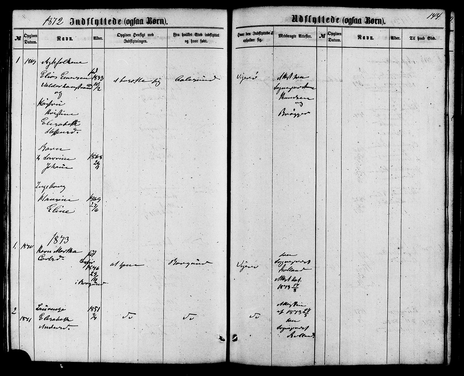 Ministerialprotokoller, klokkerbøker og fødselsregistre - Møre og Romsdal, AV/SAT-A-1454/537/L0518: Parish register (official) no. 537A02, 1862-1876, p. 144