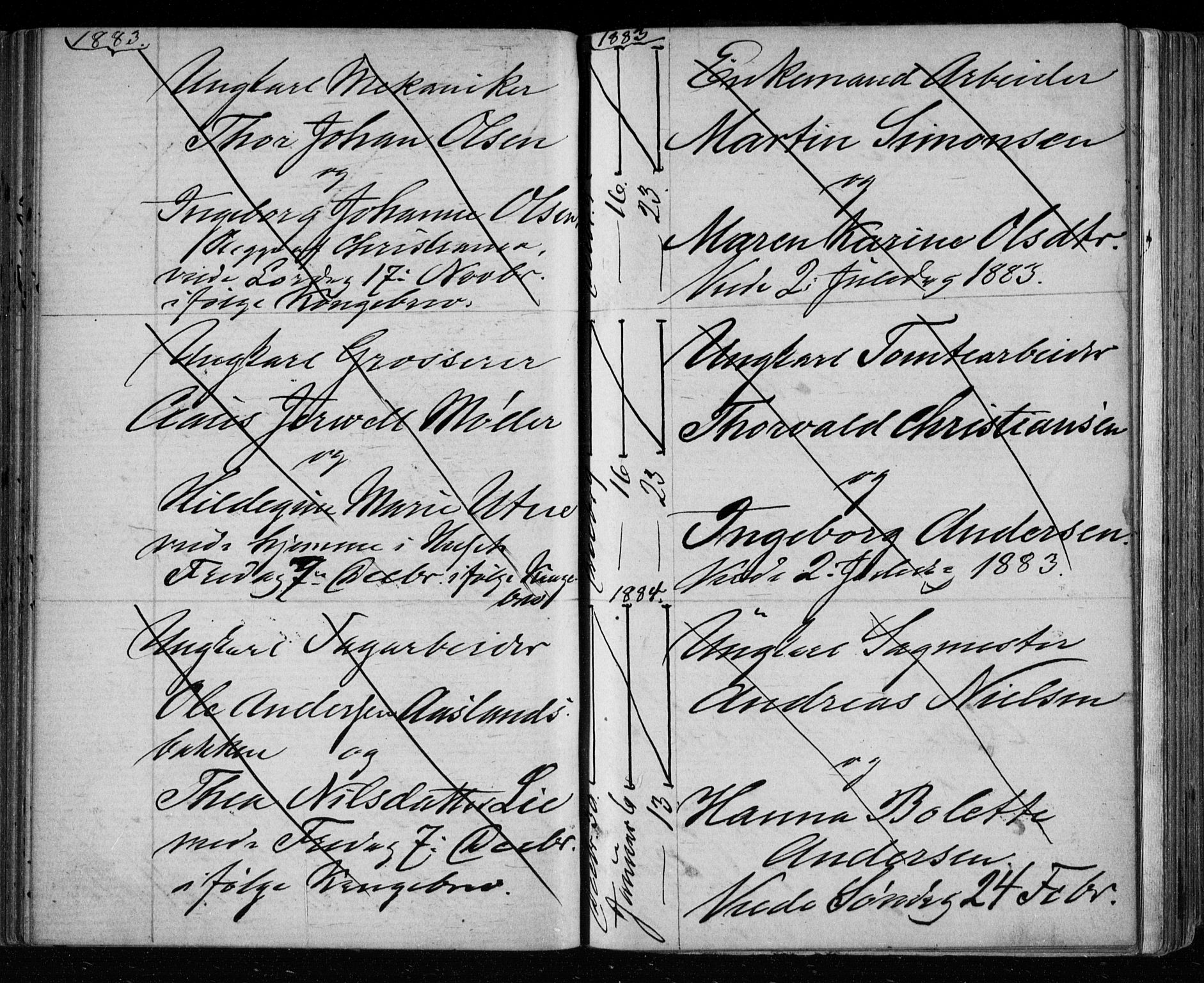 Bragernes kirkebøker, SAKO/A-6/H/Ha/L0006: Banns register no. 6, 1873-1896