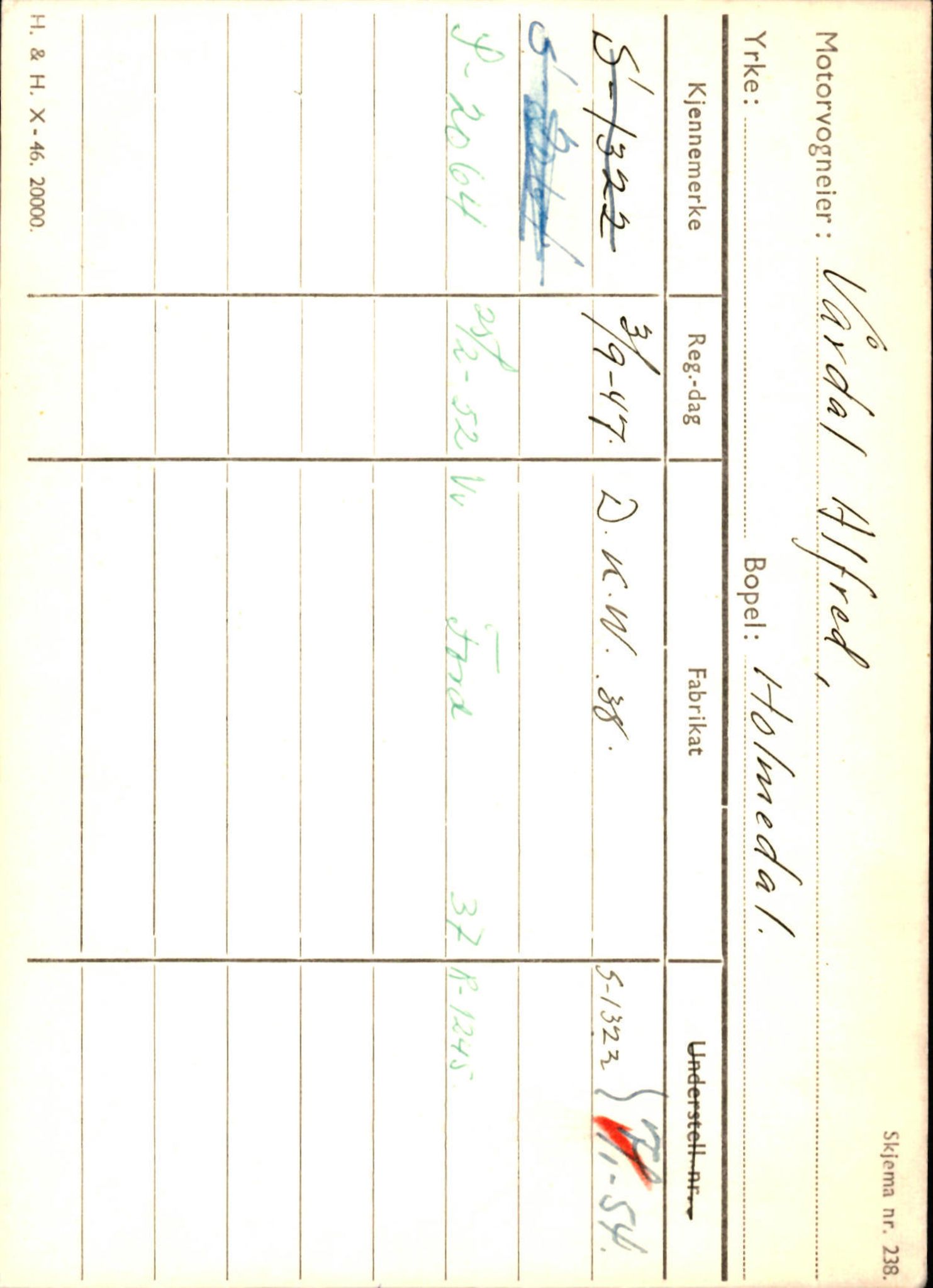 Statens vegvesen, Sogn og Fjordane vegkontor, SAB/A-5301/4/F/L0126: Eigarregister Fjaler M-Å. Leikanger A-Å, 1945-1975, p. 623