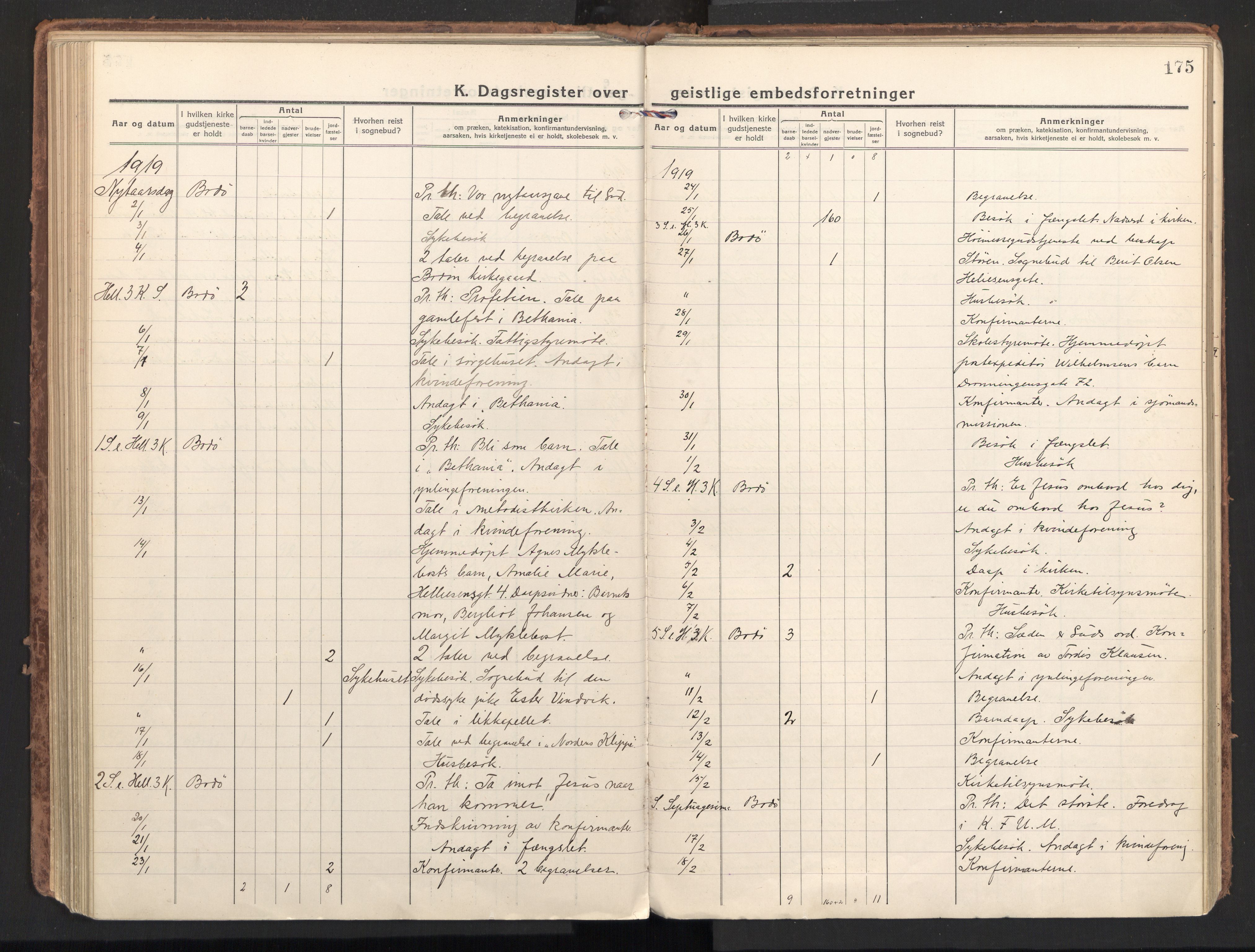 Ministerialprotokoller, klokkerbøker og fødselsregistre - Nordland, SAT/A-1459/801/L0018: Parish register (official) no. 801A18, 1916-1930, p. 175
