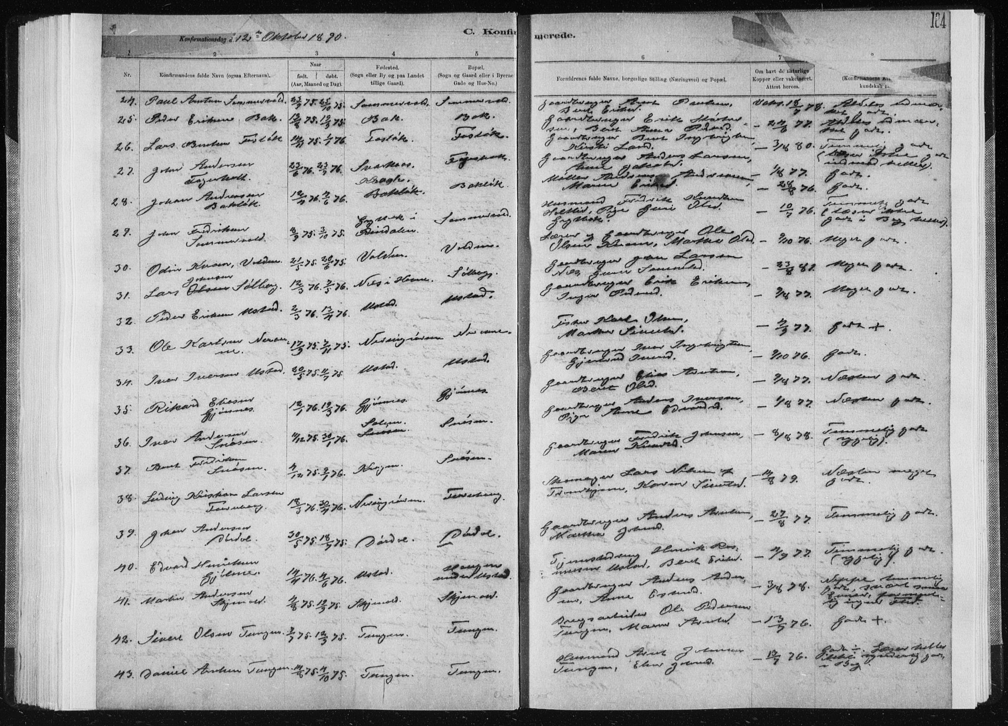 Ministerialprotokoller, klokkerbøker og fødselsregistre - Sør-Trøndelag, AV/SAT-A-1456/668/L0818: Parish register (copy) no. 668C07, 1885-1898, p. 184