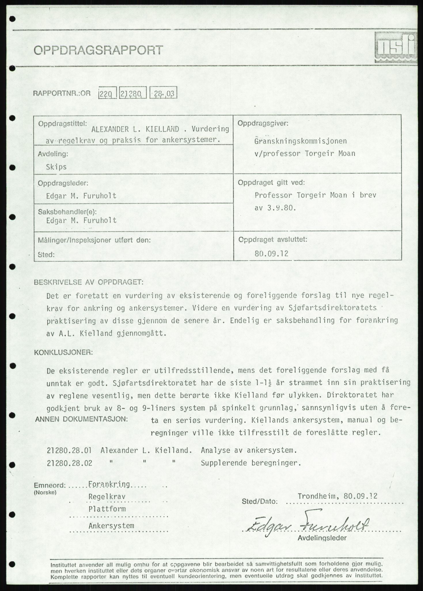 Justisdepartementet, Granskningskommisjonen ved Alexander Kielland-ulykken 27.3.1980, AV/RA-S-1165/D/L0025: I Det norske Veritas (Doku.liste + I6, I12, I18-I20, I29, I32-I33, I35, I37-I39, I42)/J Department of Energy (J11)/M Lloyds Register(M6, M8-M10)/T (T2-T3/ U Stabilitet (U1-U2)/V Forankring (V1-V3), 1980-1981, p. 888