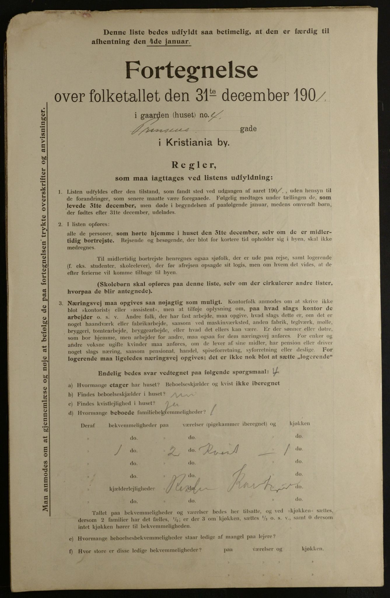 OBA, Municipal Census 1901 for Kristiania, 1901, p. 12480