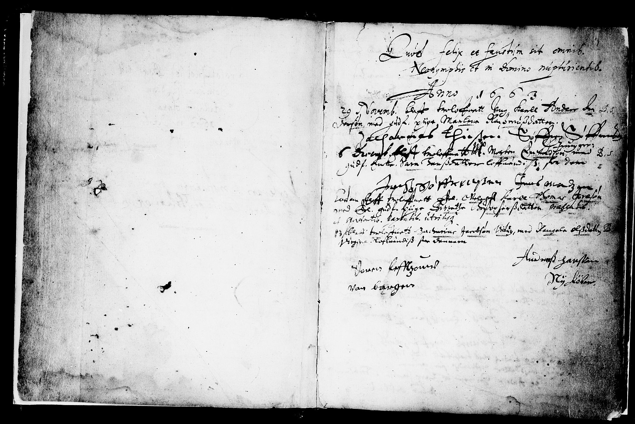 Domkirken sokneprestembete, SAB/A-74801/H/Haa/L0006: Parish register (official) no. A 6, 1663-1683, p. 2