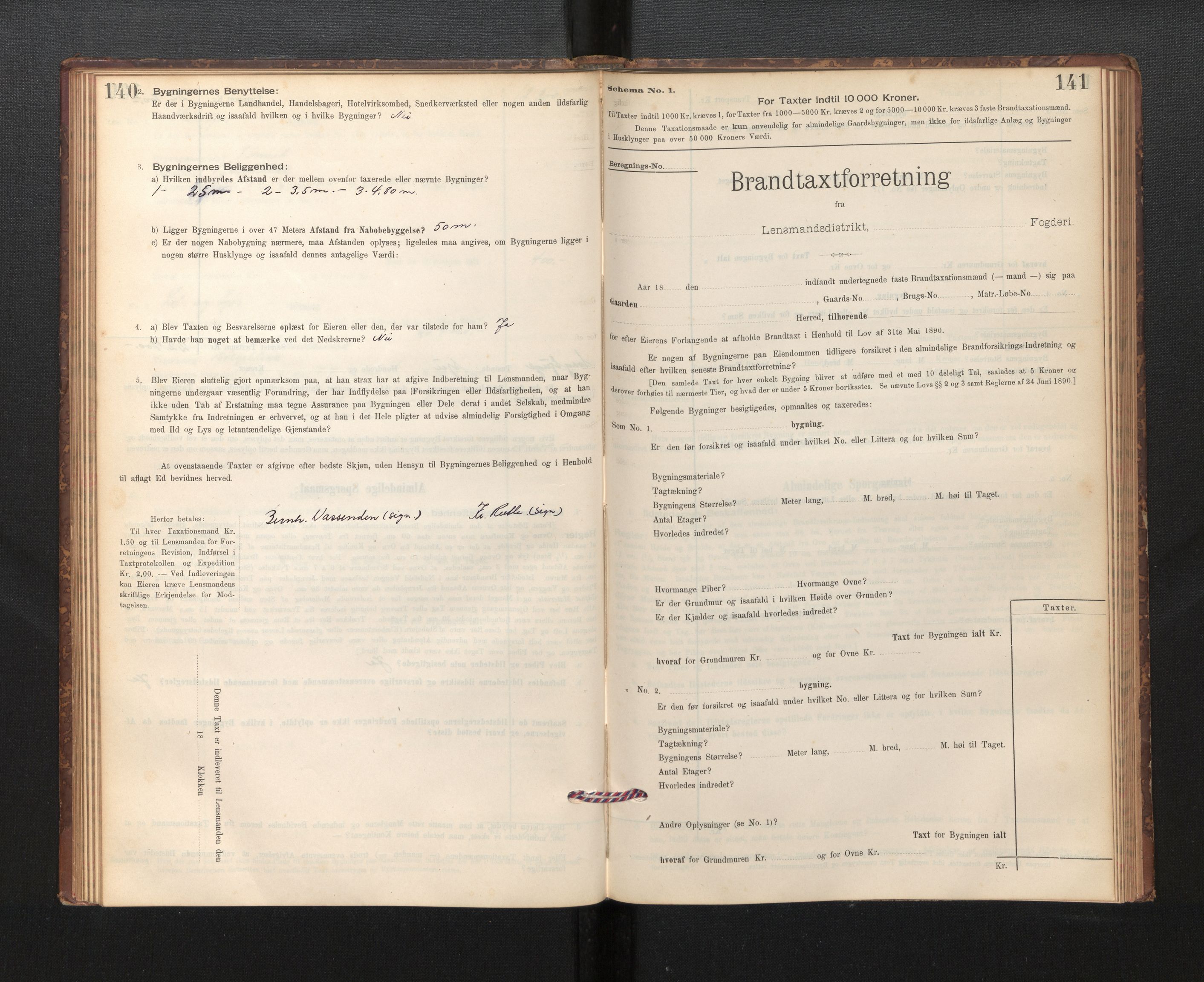 Lensmannen i Hyllestad, SAB/A-28301/0012/L0004: Branntakstprotokoll, skjematakst, 1894-1950, p. 140-141