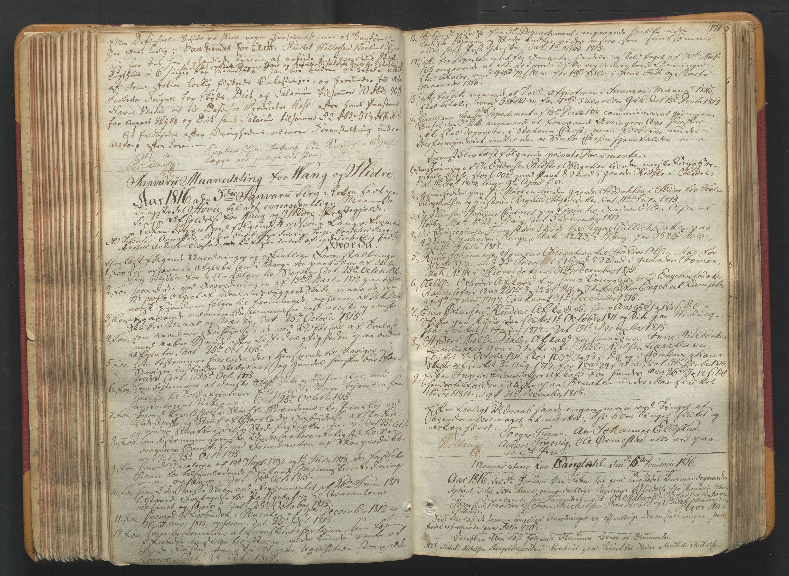 Valdres sorenskriveri, SAH/TING-016/G/Gb/L0005: Tingbok, 1811-1821, p. 170b-171a