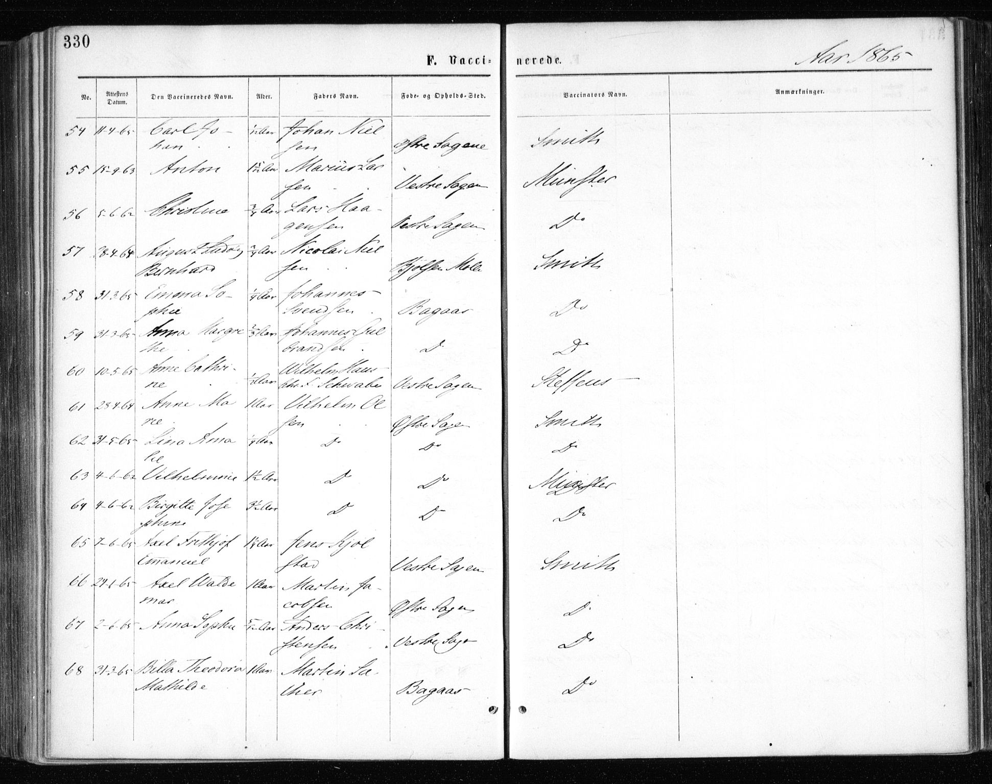 Gamle Aker prestekontor Kirkebøker, AV/SAO-A-10617a/F/L0003: Parish register (official) no. 3, 1865-1873, p. 330