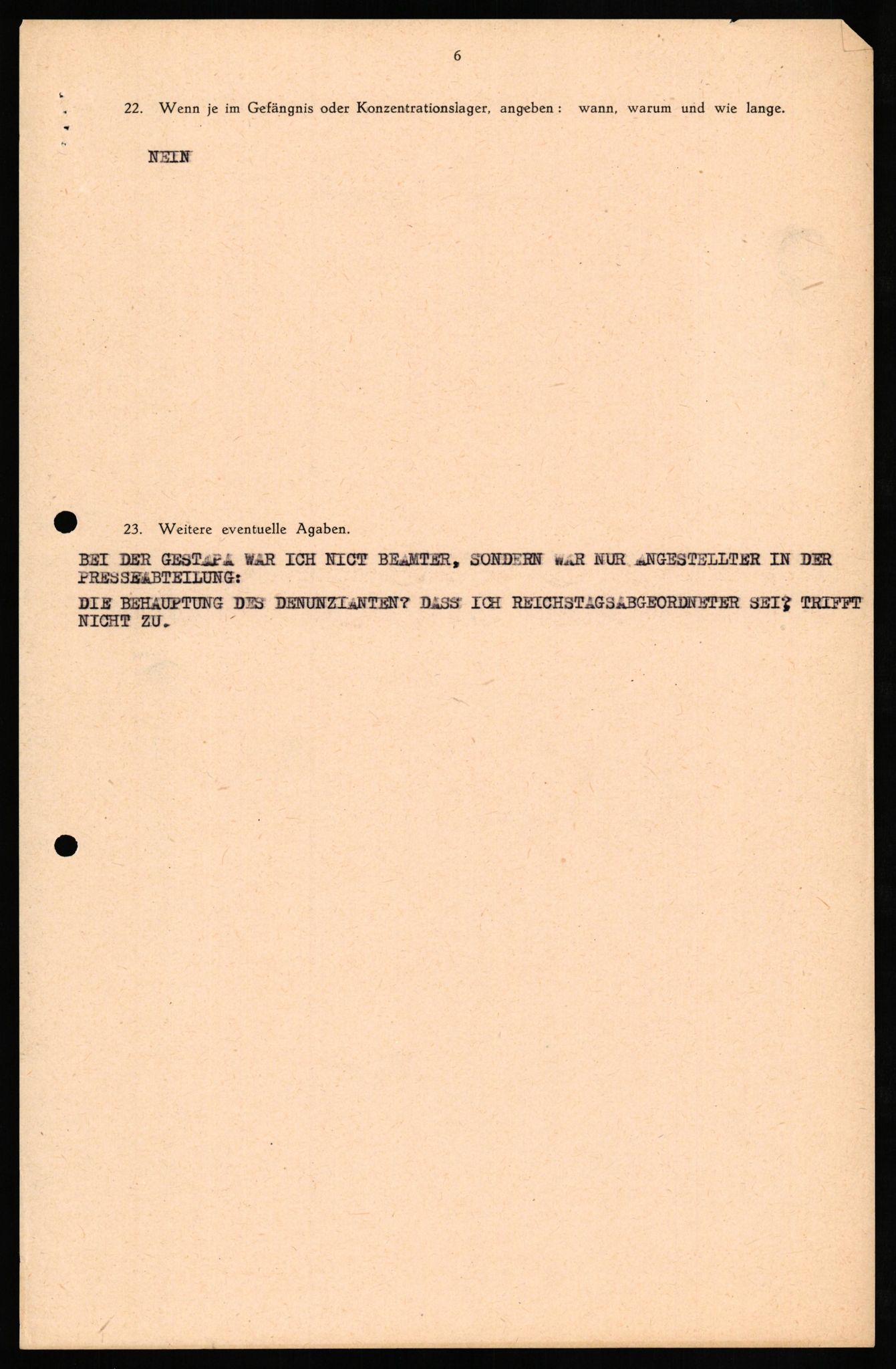 Forsvaret, Forsvarets overkommando II, AV/RA-RAFA-3915/D/Db/L0025: CI Questionaires. Tyske okkupasjonsstyrker i Norge. Tyskere., 1945-1946, p. 277